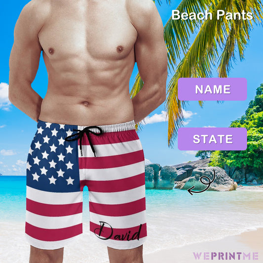 Custom Name Flag Men's Shorts