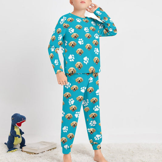 Custom Pet Face Kids Pajama Set