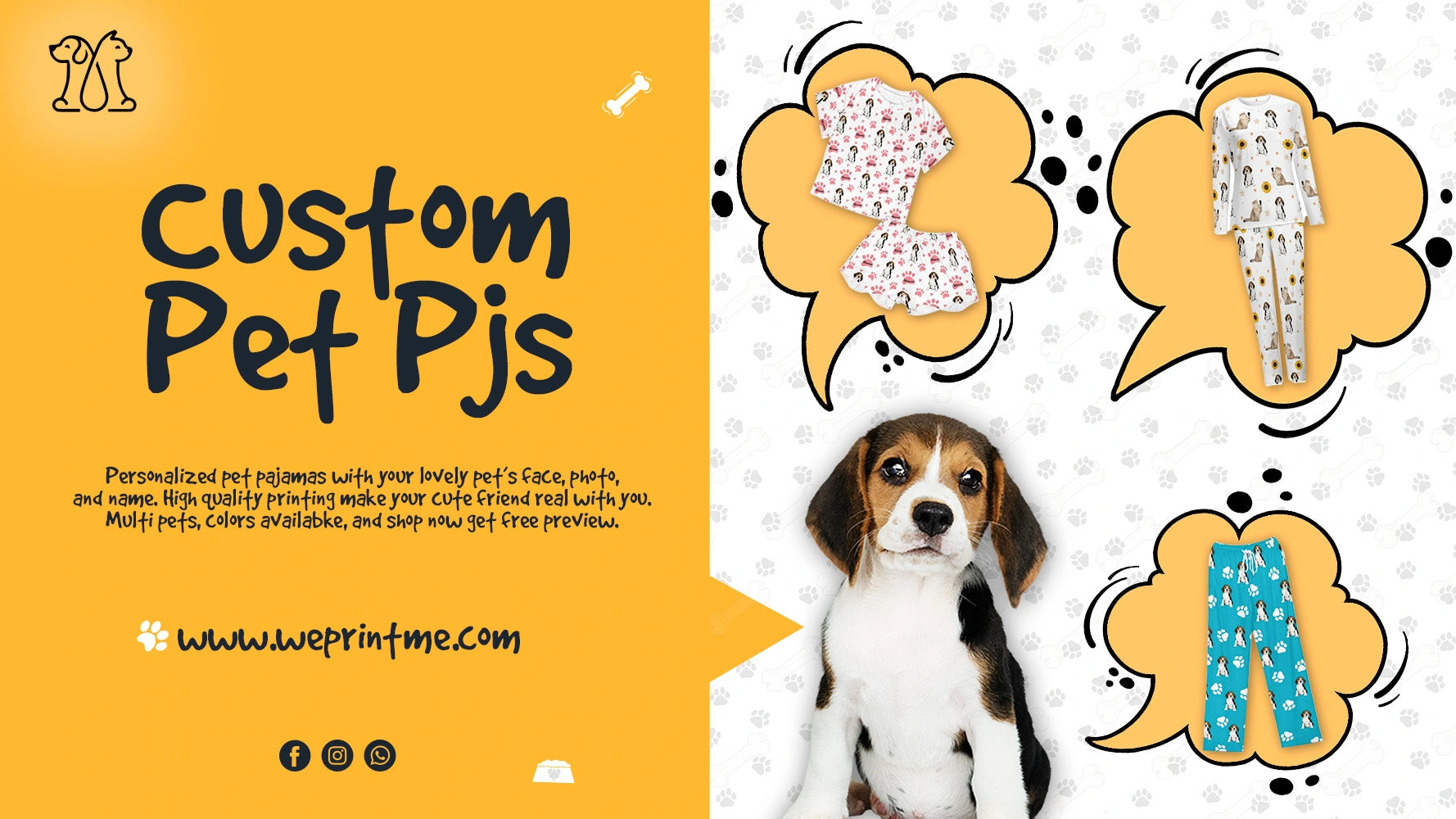 Custom Pet Pajama Show Banner - WEPRINTME