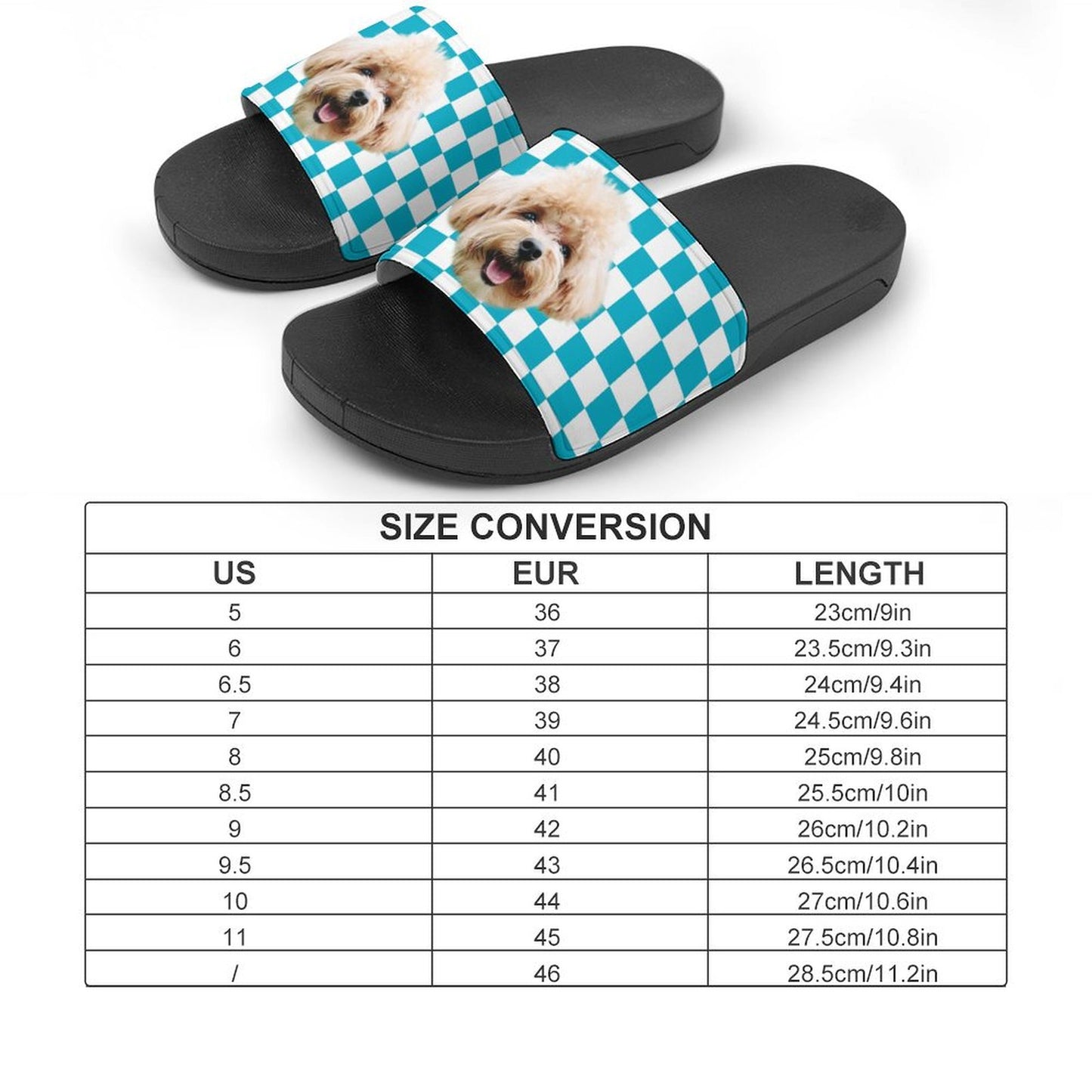 Custom Face Color Grid PVC Home Slippers-WEPRINTME-10