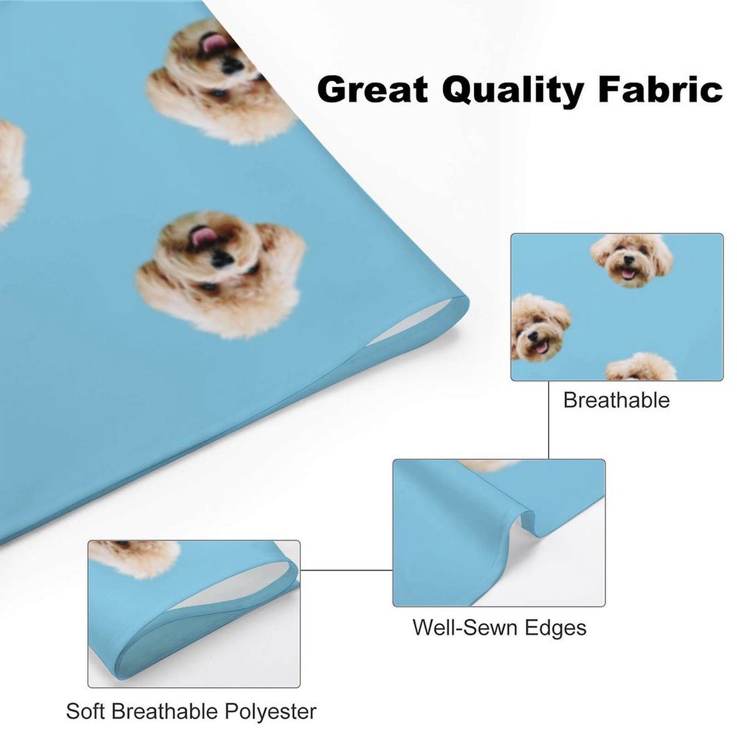 Custom Face Girls Swimwear Matching Pet Bandana-WEPRINTME-10