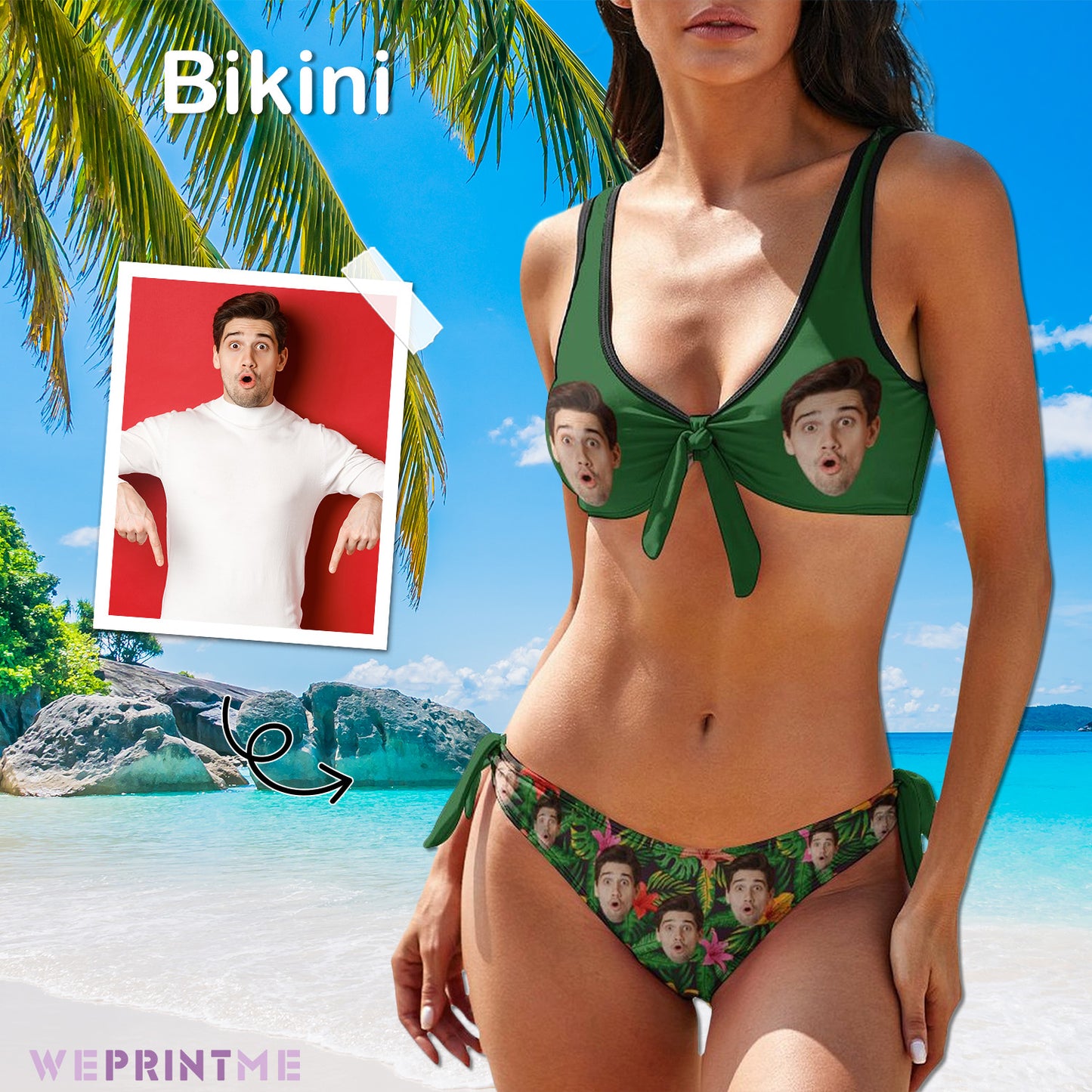 Custom Face Hawaiian Bikinis-WEPRINTME-1