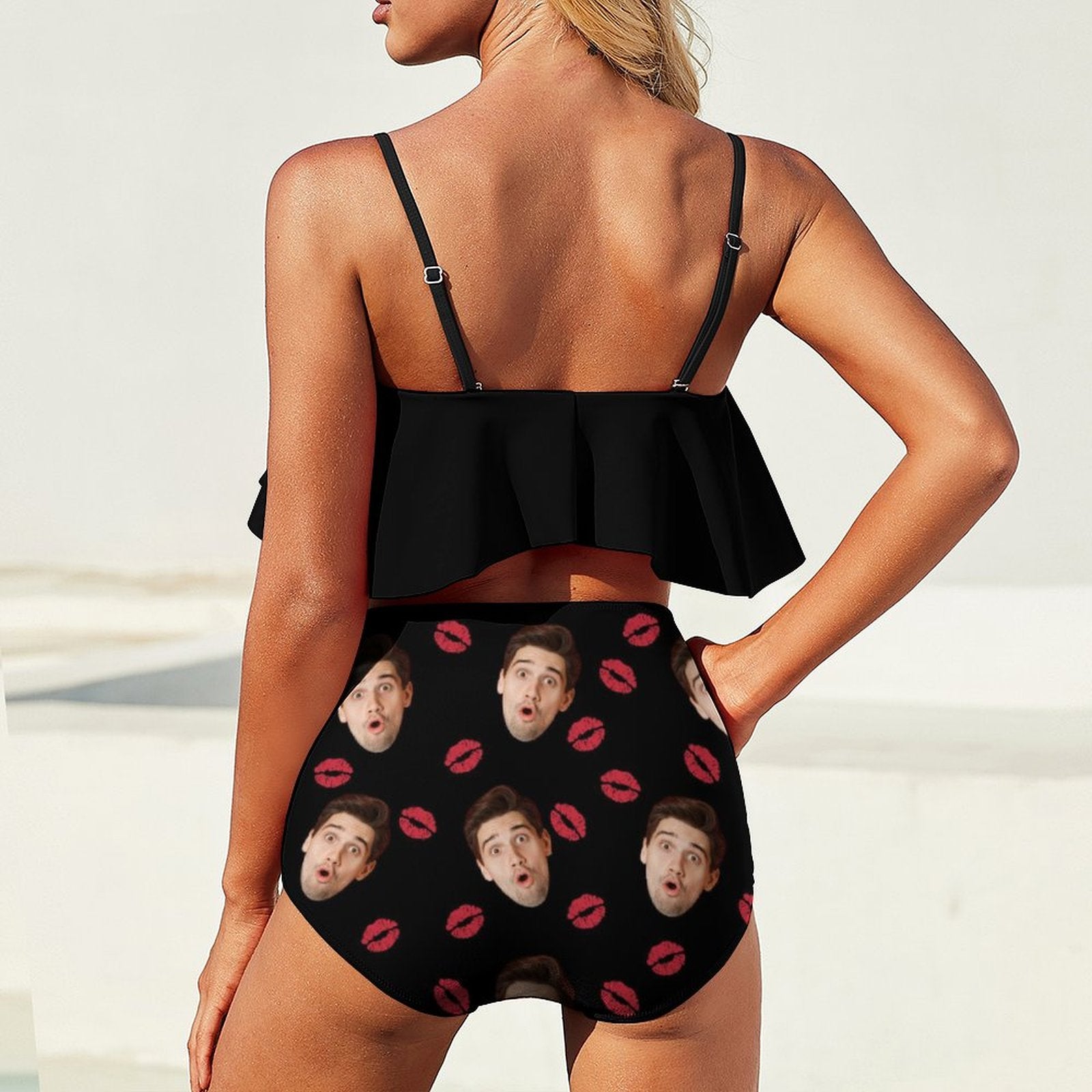 Custom Face Lips Ruffle Bikini-WEPRINTME-2