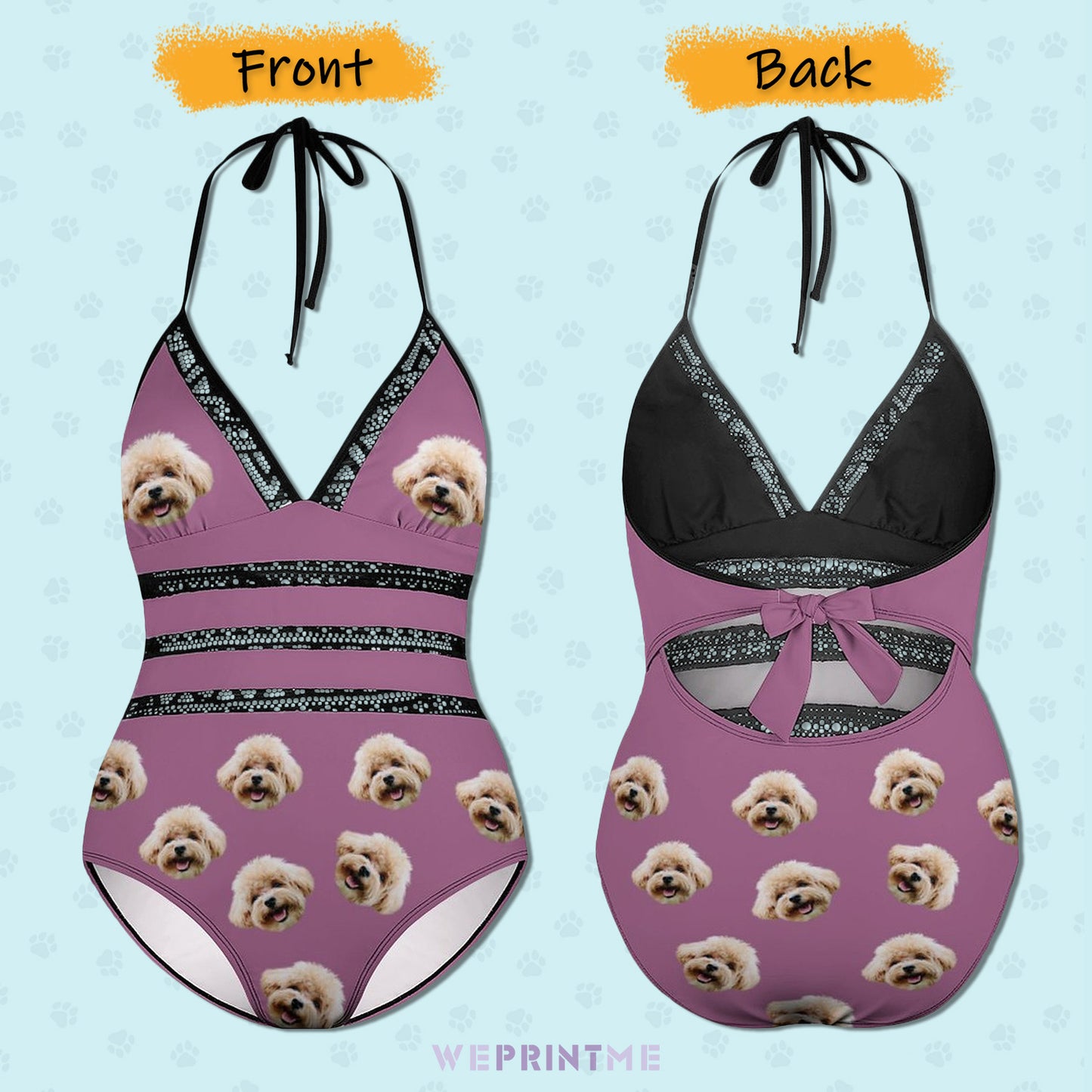 Custom Face Plus Size One-Piece Swimwear-WEPRINTME-3