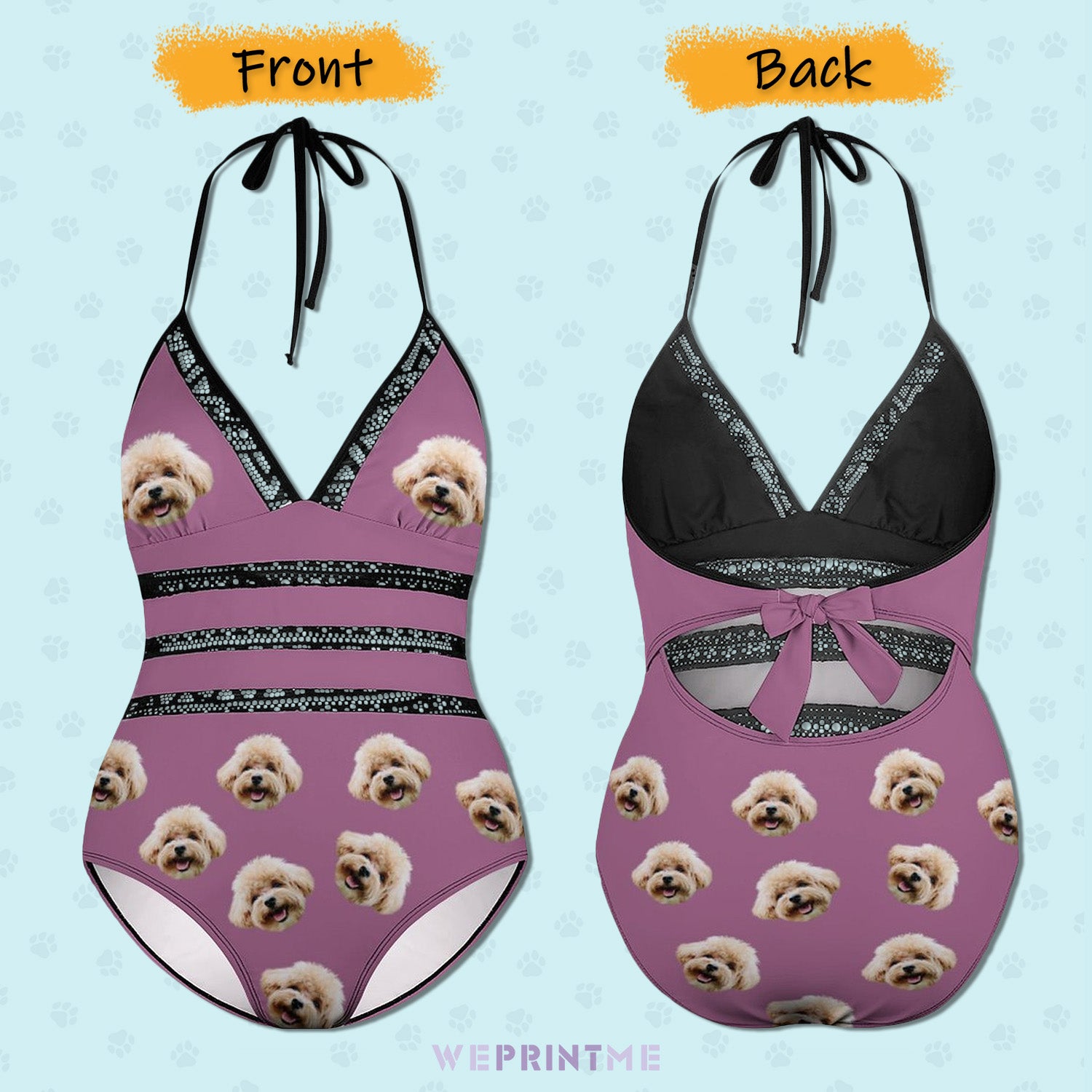 Custom Face Plus Size One-Piece Swimwear-WEPRINTME-3