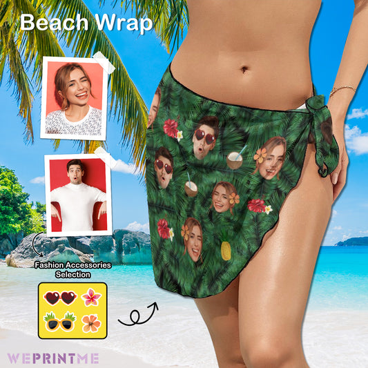 Custom Faces Cool Summer Beach Wrap-WEPRINTME-1