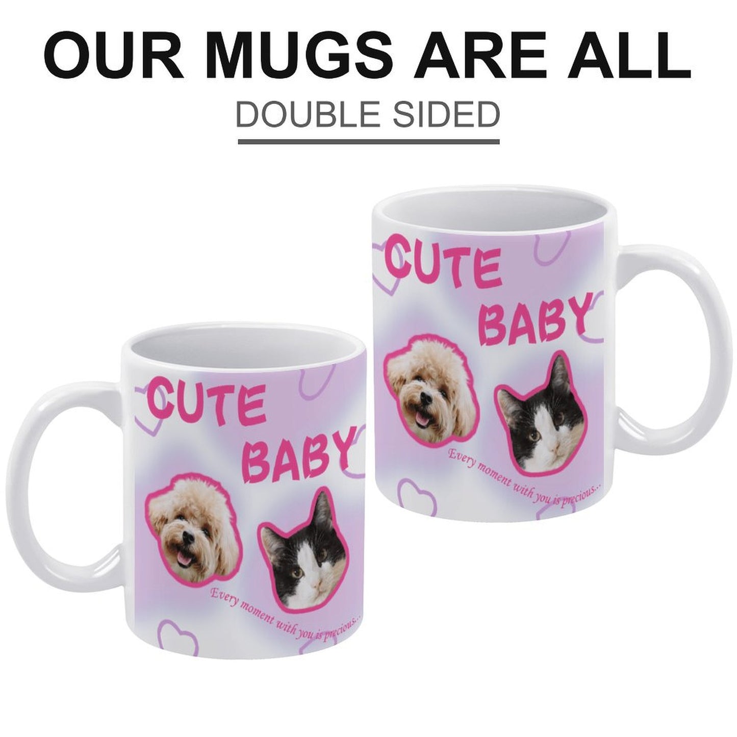 Custom Pet Face Cute Babies Mug-WEPRINTME-11