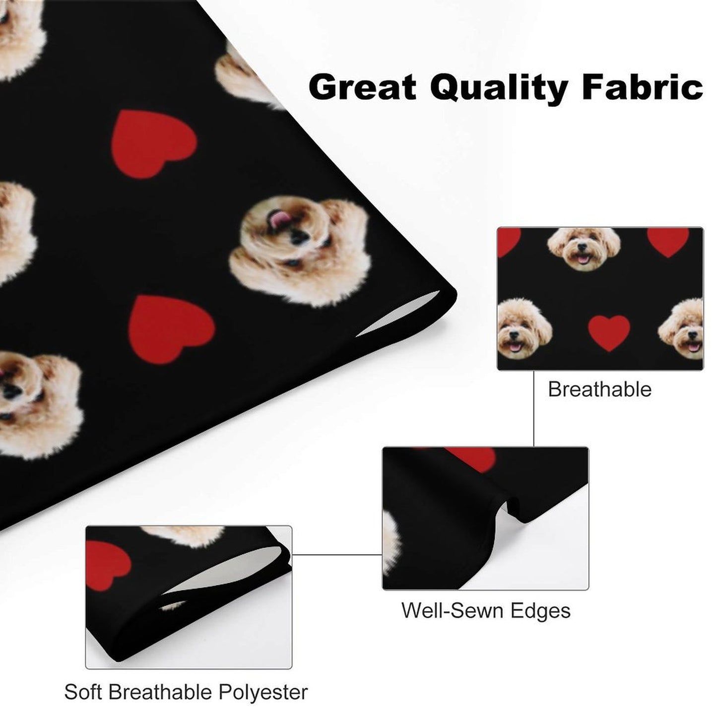 Custom Pet Face Girls Swimwear Matching Pet Bandana-WEPRINTME-10