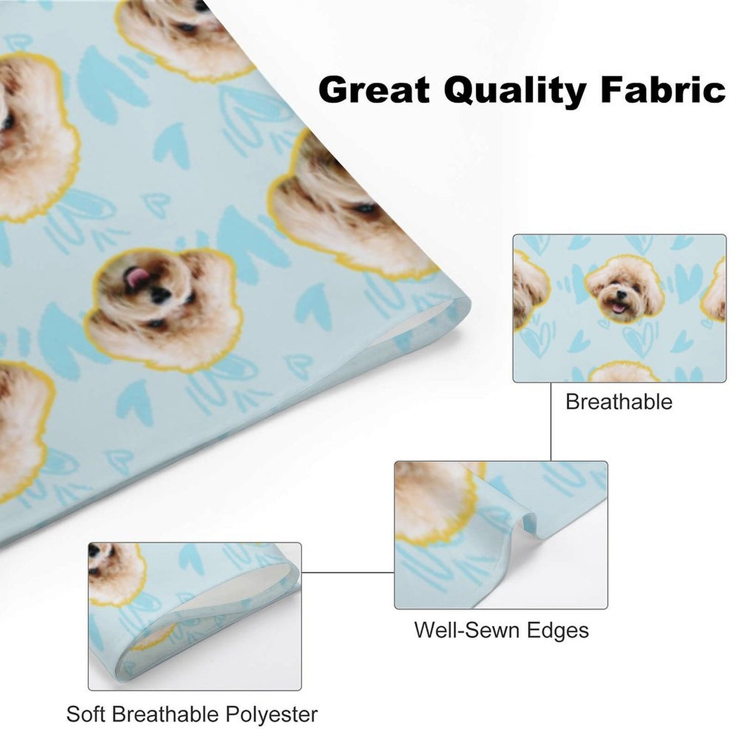 Custom Pet Face Love You Pet Scarf-WEPRINTME-14