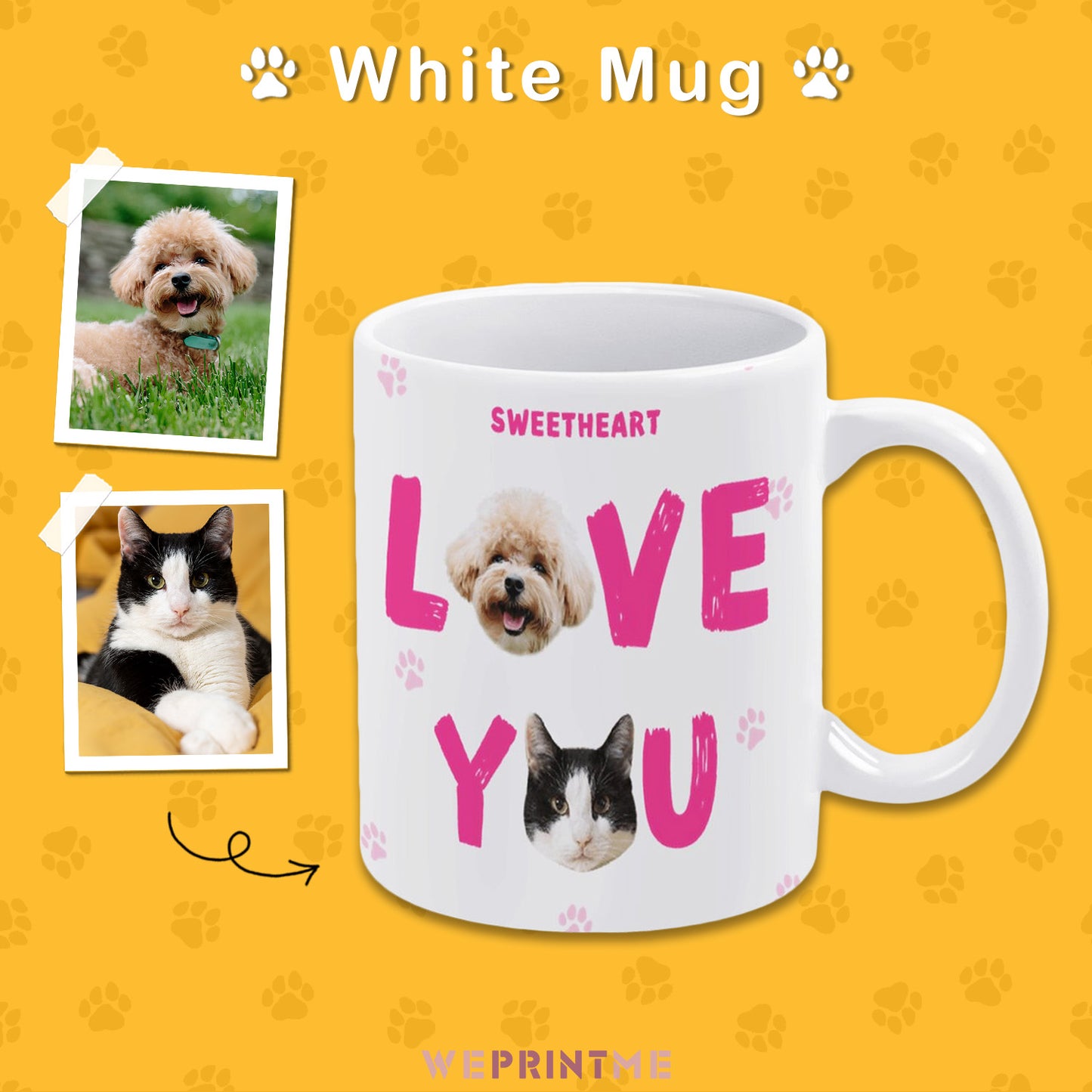Custom Pet Face Sweetheart Mug-WEPRINTME-1