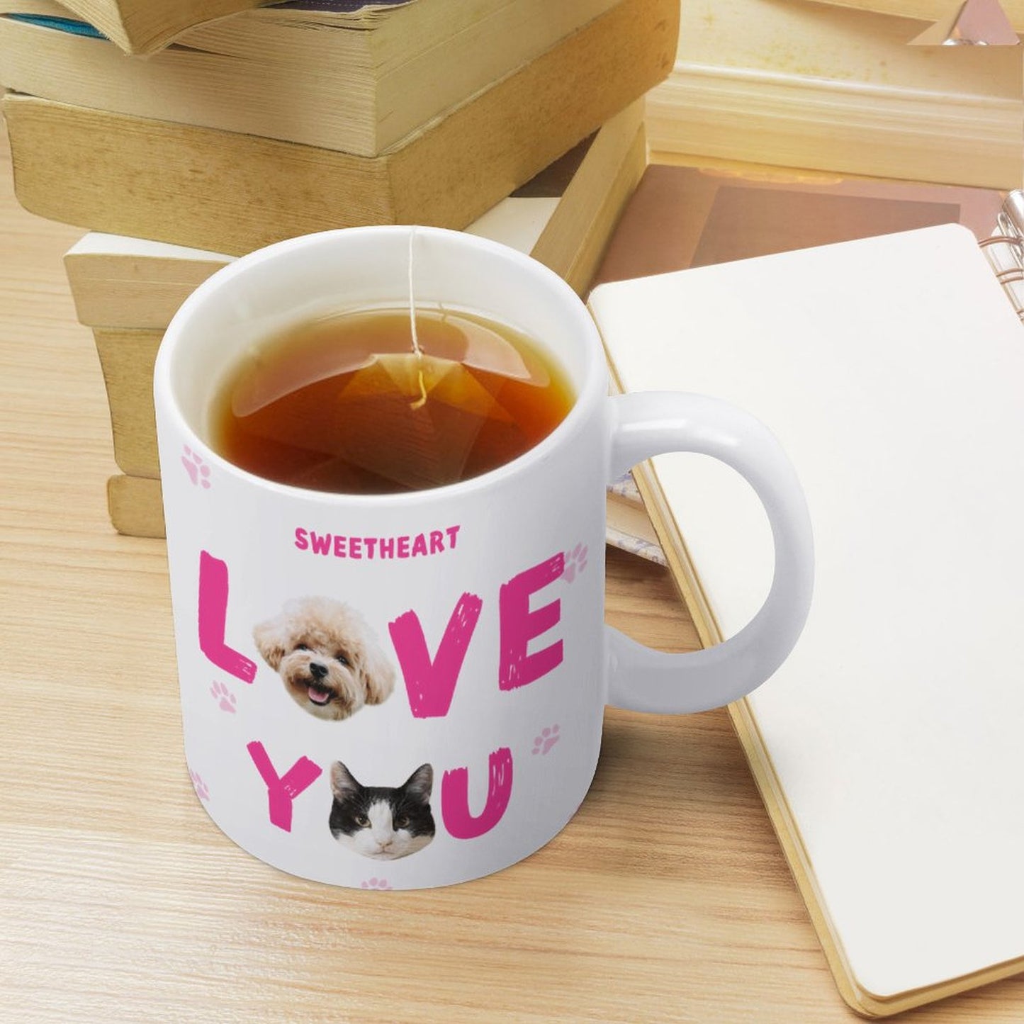Custom Pet Face Sweetheart Mug-WEPRINTME-4
