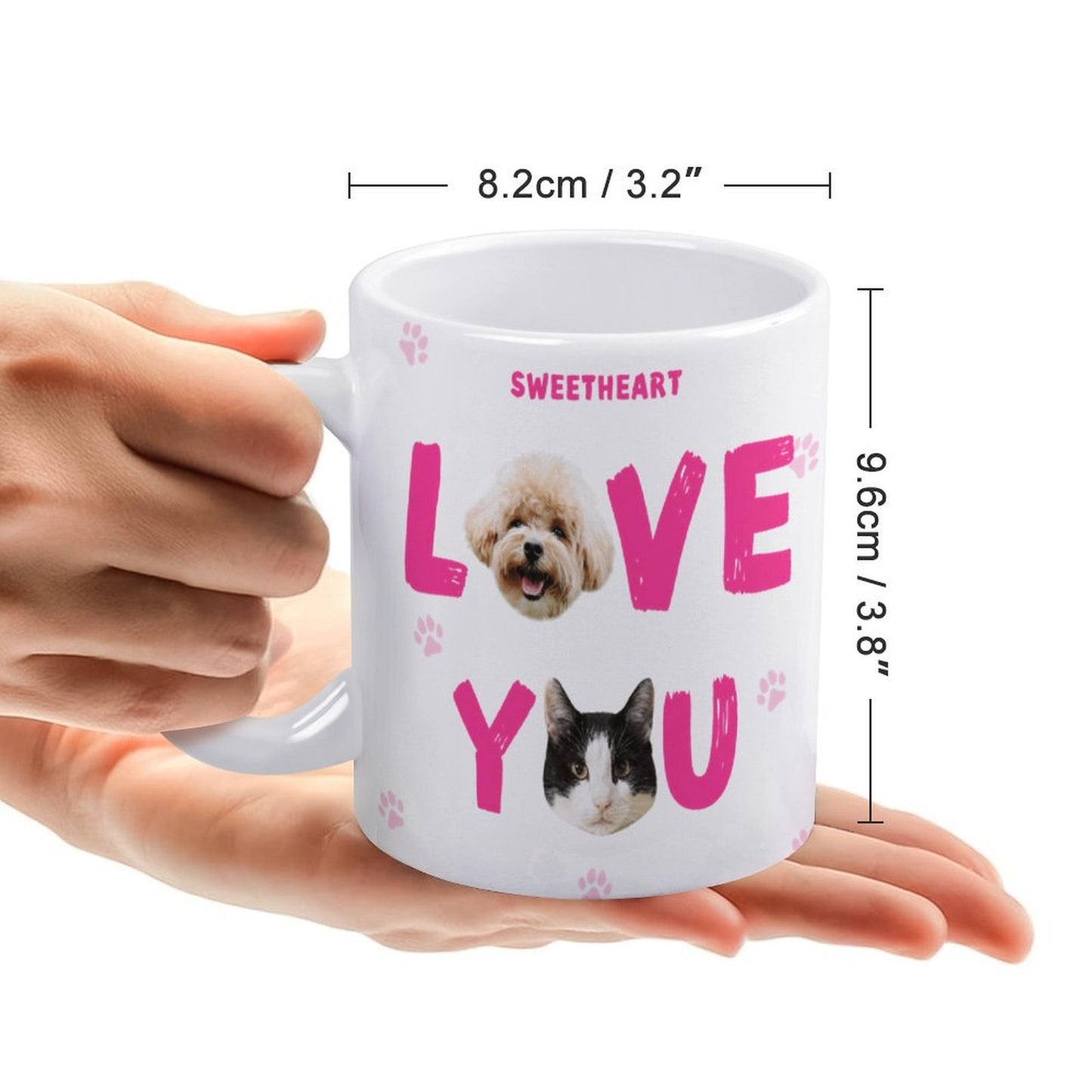 Custom Pet Face Sweetheart Mug-WEPRINTME-6