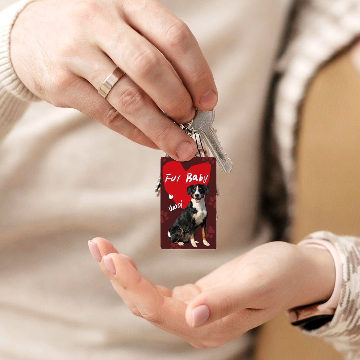 Custom Pet Fur Baby Acrylic Keychain-WEPRINTME-7