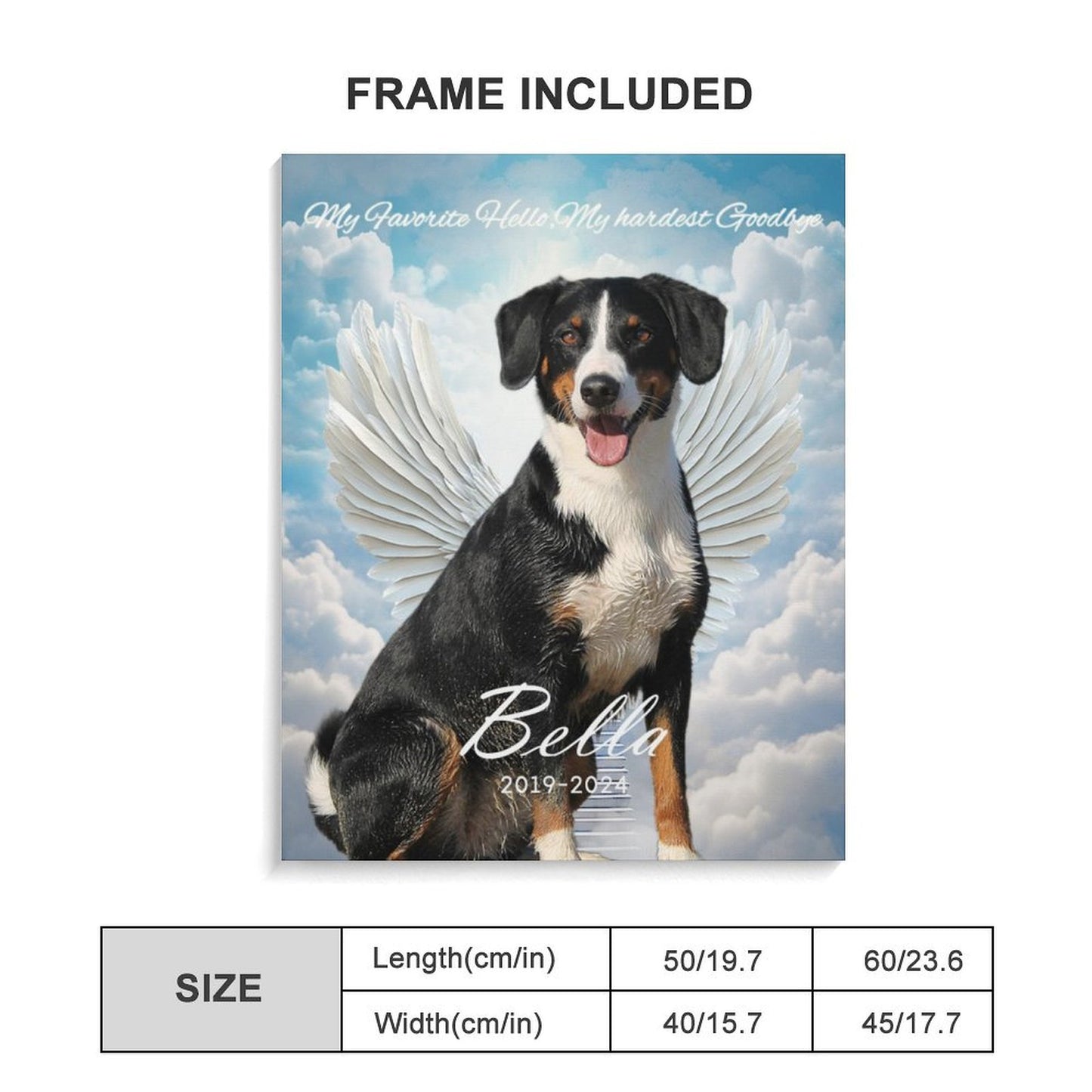 Custom Pet Photo Angel Memorial Wall Art-WEPRINTME-5