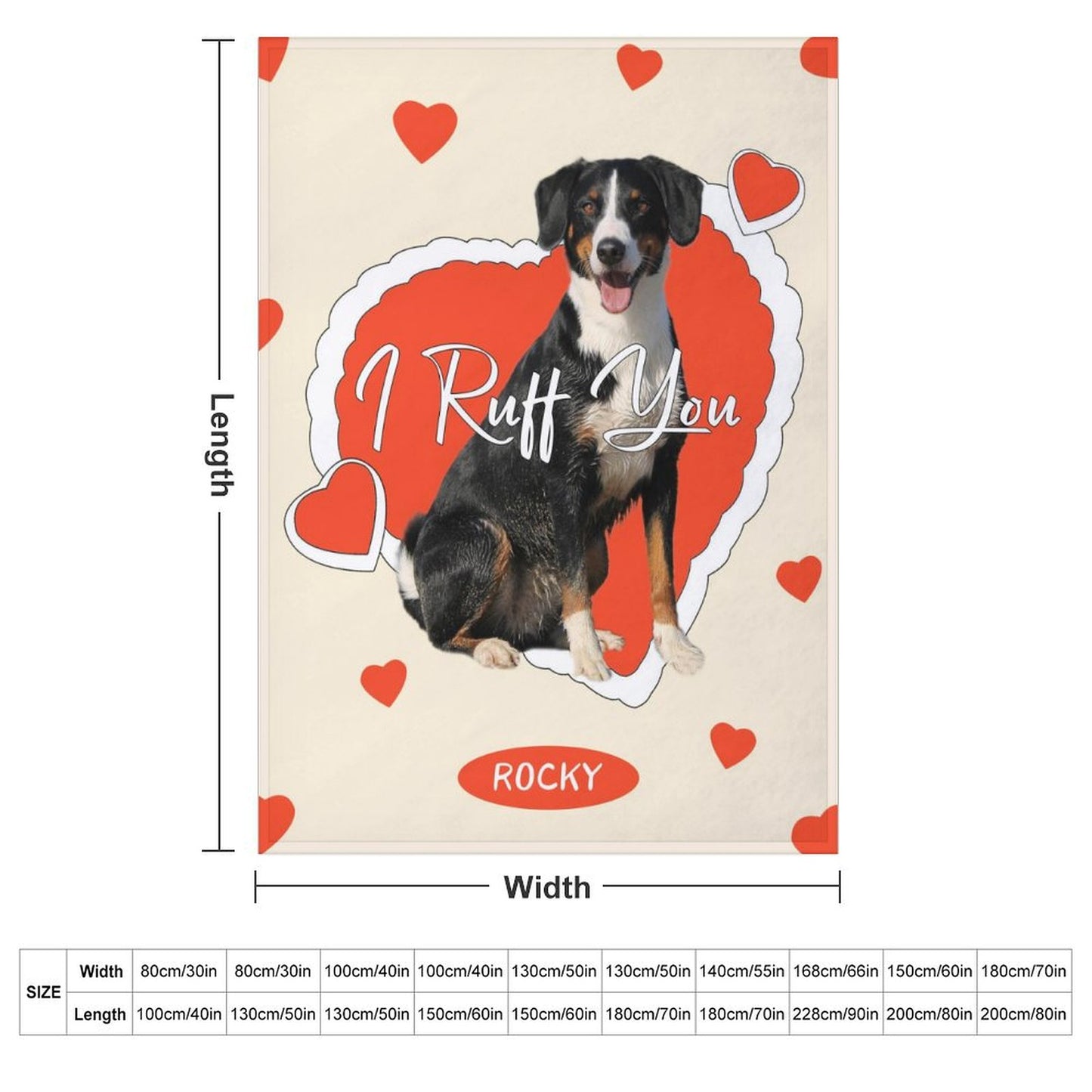 Custom Pet Photo Blanket I Ruff You Blanket-WEPRINTME-8
