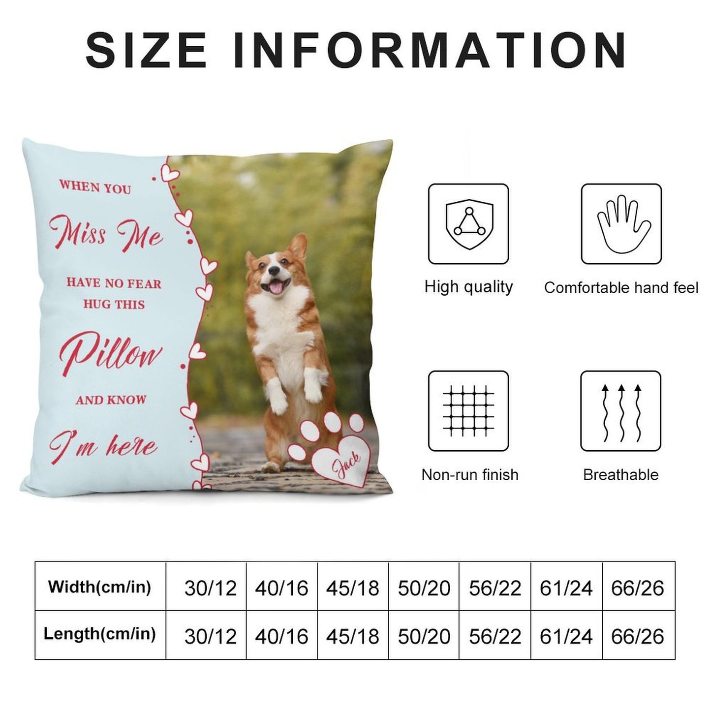 Custom Pet Photo and Name Hug Pillow as Me Pillow Case-WEPRINTME-8