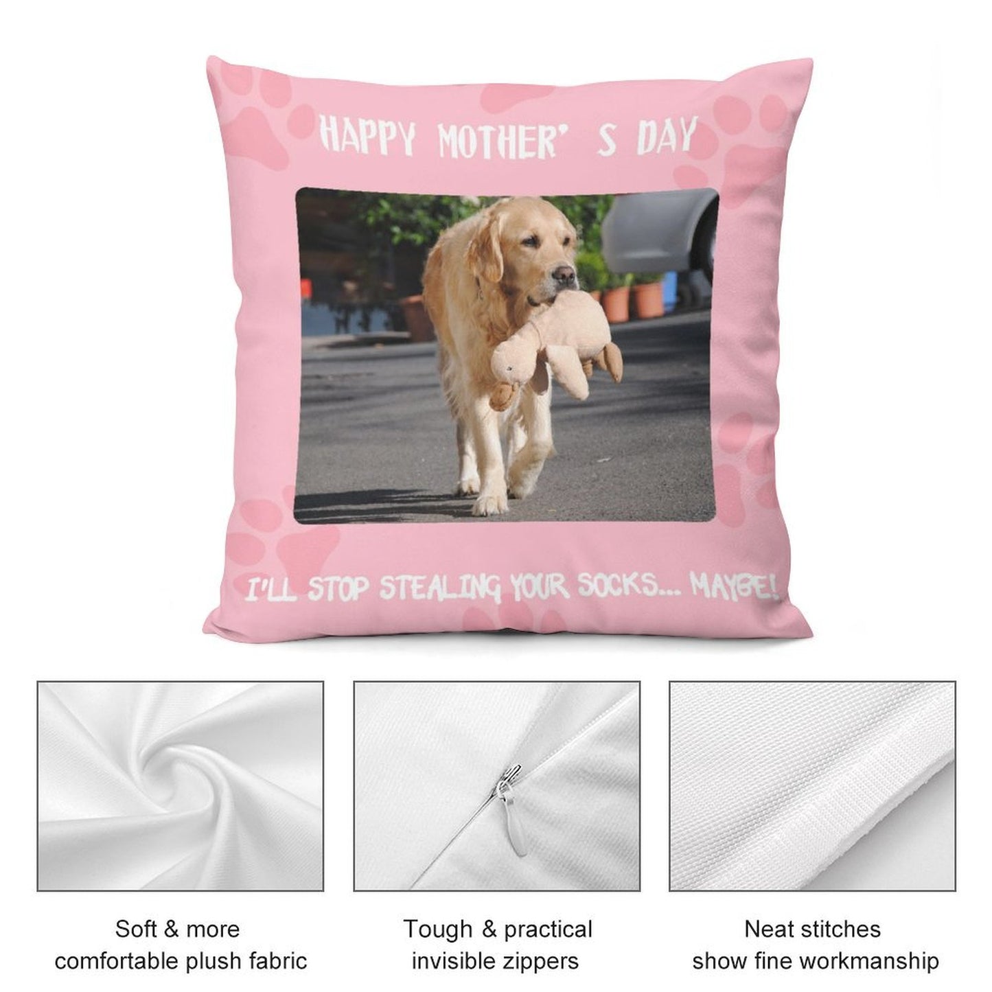 Custom Pet Photo for Dad and Mom Pillow Case-WEPRINTME-10