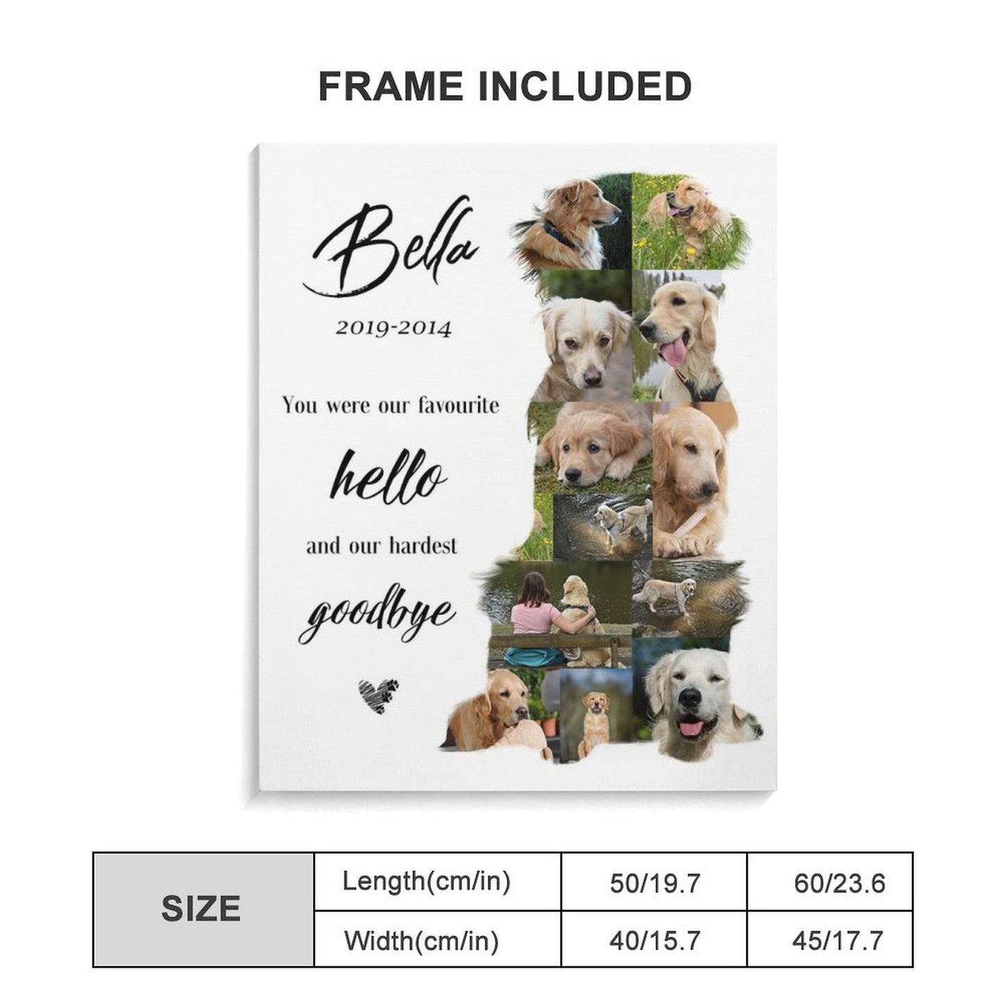 Custom Pet Photos Memorial Wall Art-WEPRINTME-5