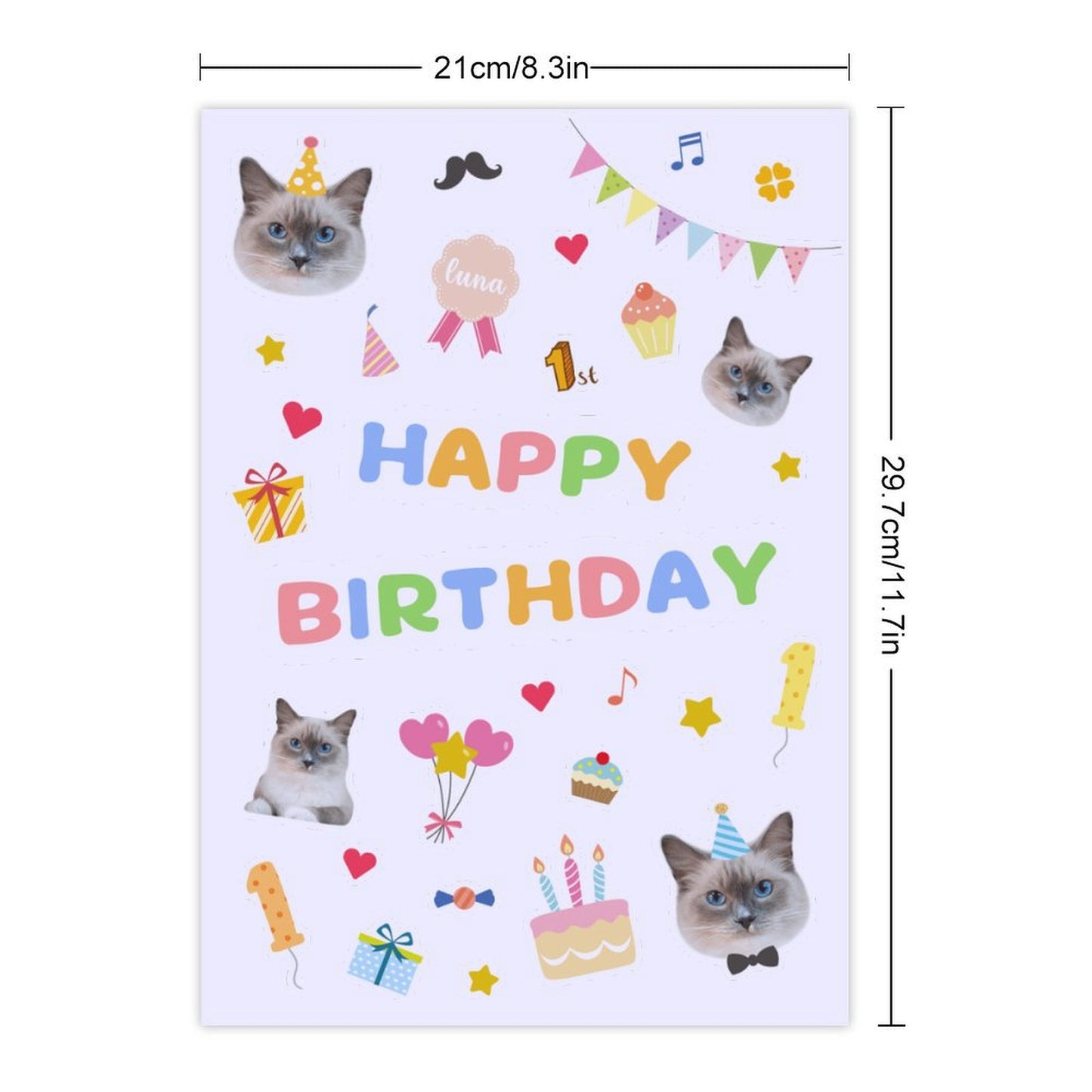Personalized Sticker Custom Pet Face Birthday Sticker-WEPRINTME-5