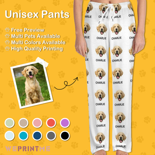 Personalized Pet Pants Multi Pets and Names Unisex Pajama Pants