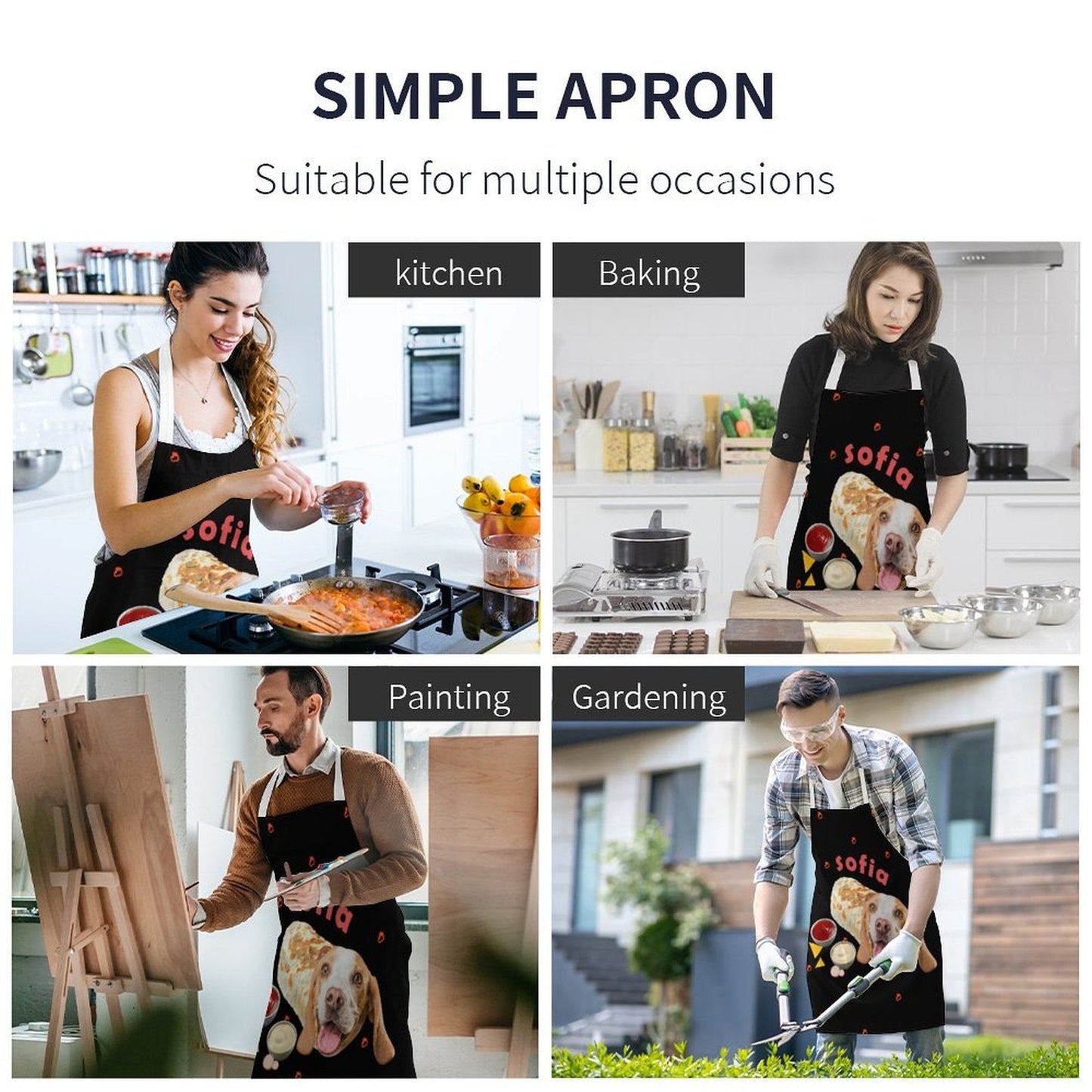 WEPRINTMEApronCustom Pet Face and Name Mexican Burrito Apron