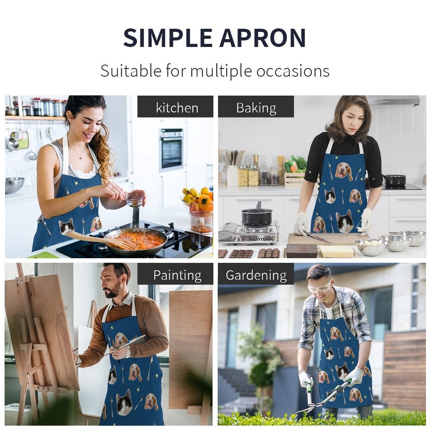 WEPRINTMEApronCustom Pet Face Fork Pet Apron