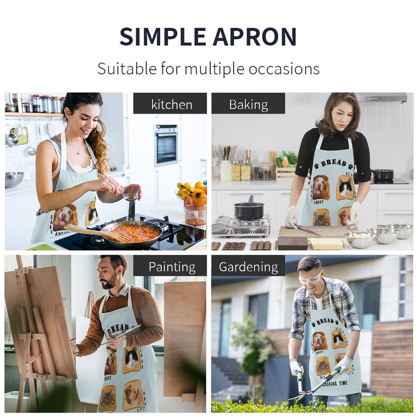 WEPRINTMEApronCustom Pet Face Toast Pet Apron