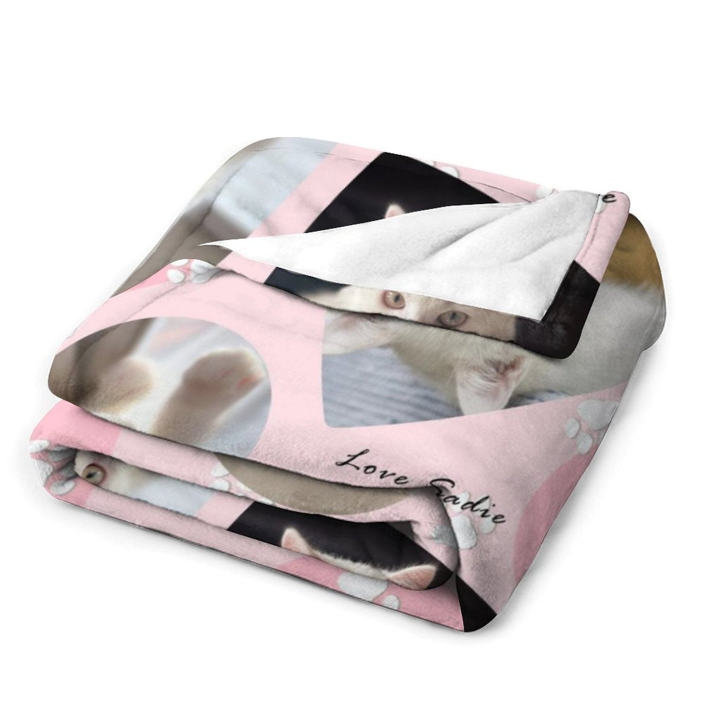 WEPRINTMEBlanketCustom Pet Photos Hearts Fleece Blanket