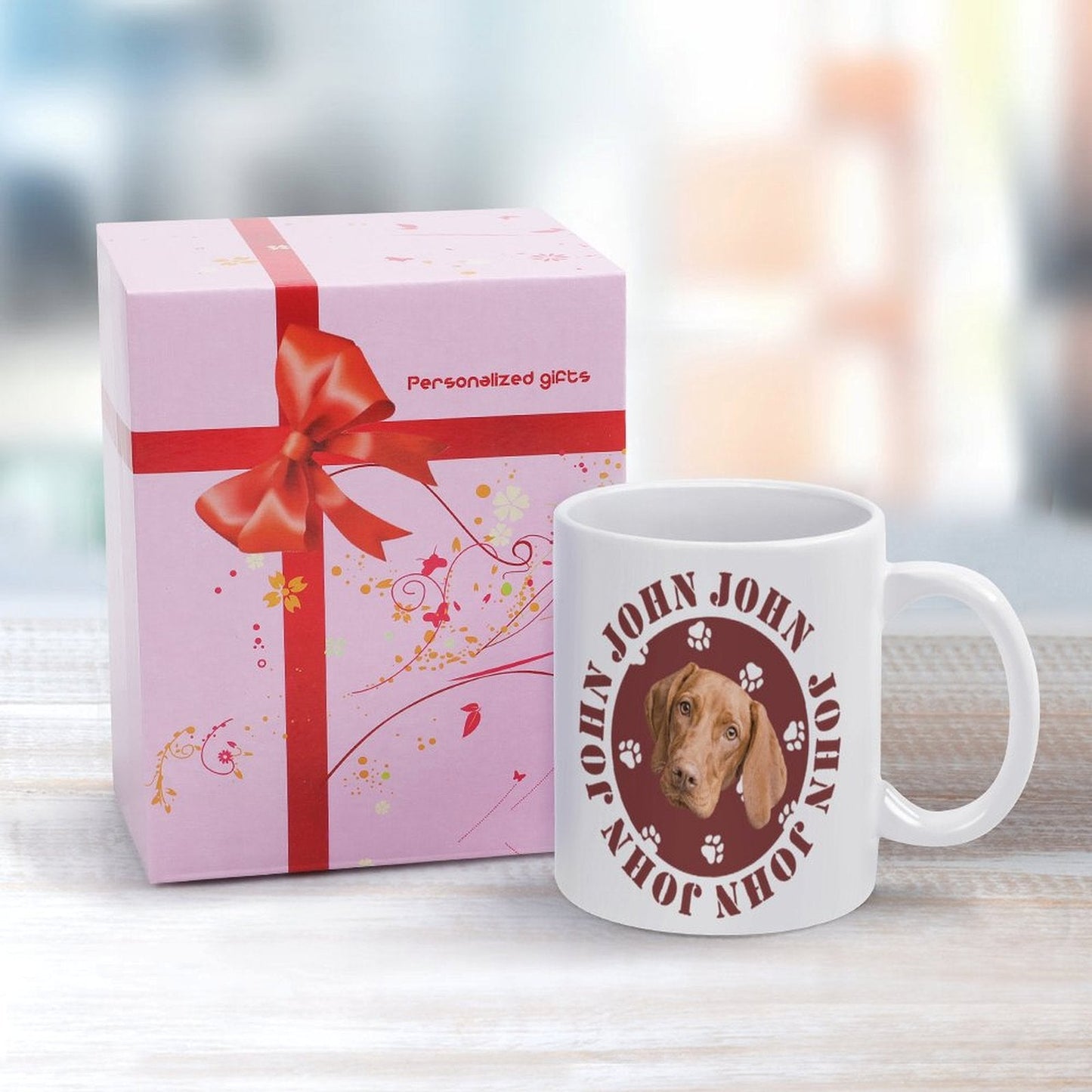 WEPRINTMECup&MugCustom Pet Face and Name Circle Pet Mug
