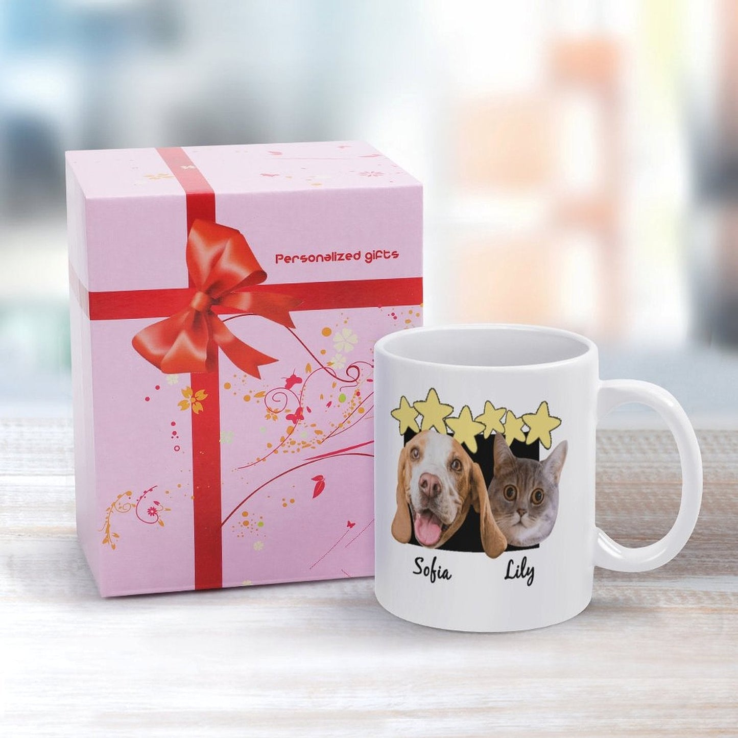 WEPRINTMECup&MugCustom Pet Face Stars Mug