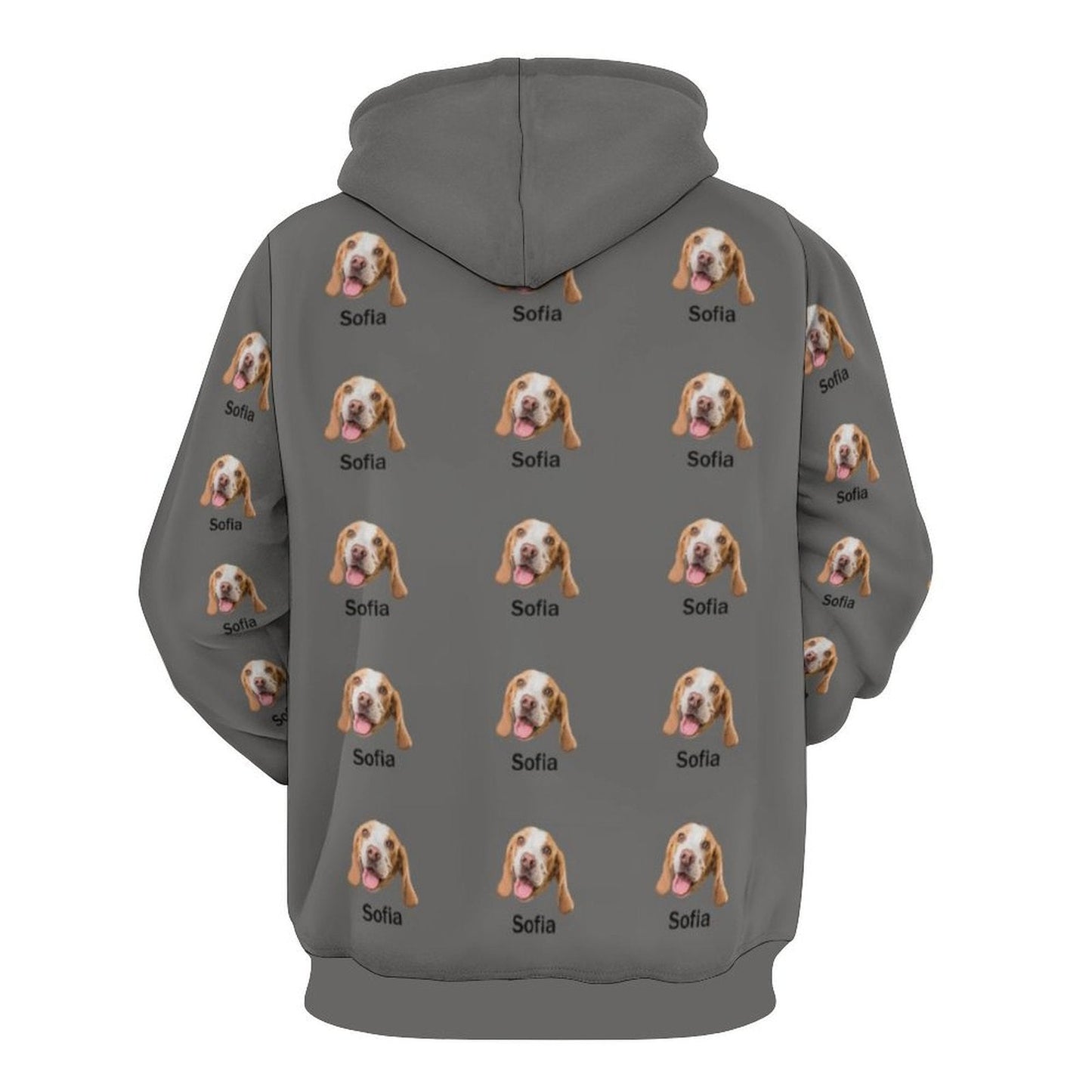 WEPRINTMEHoodieCustom Pet Face and Name Men's Hoodie