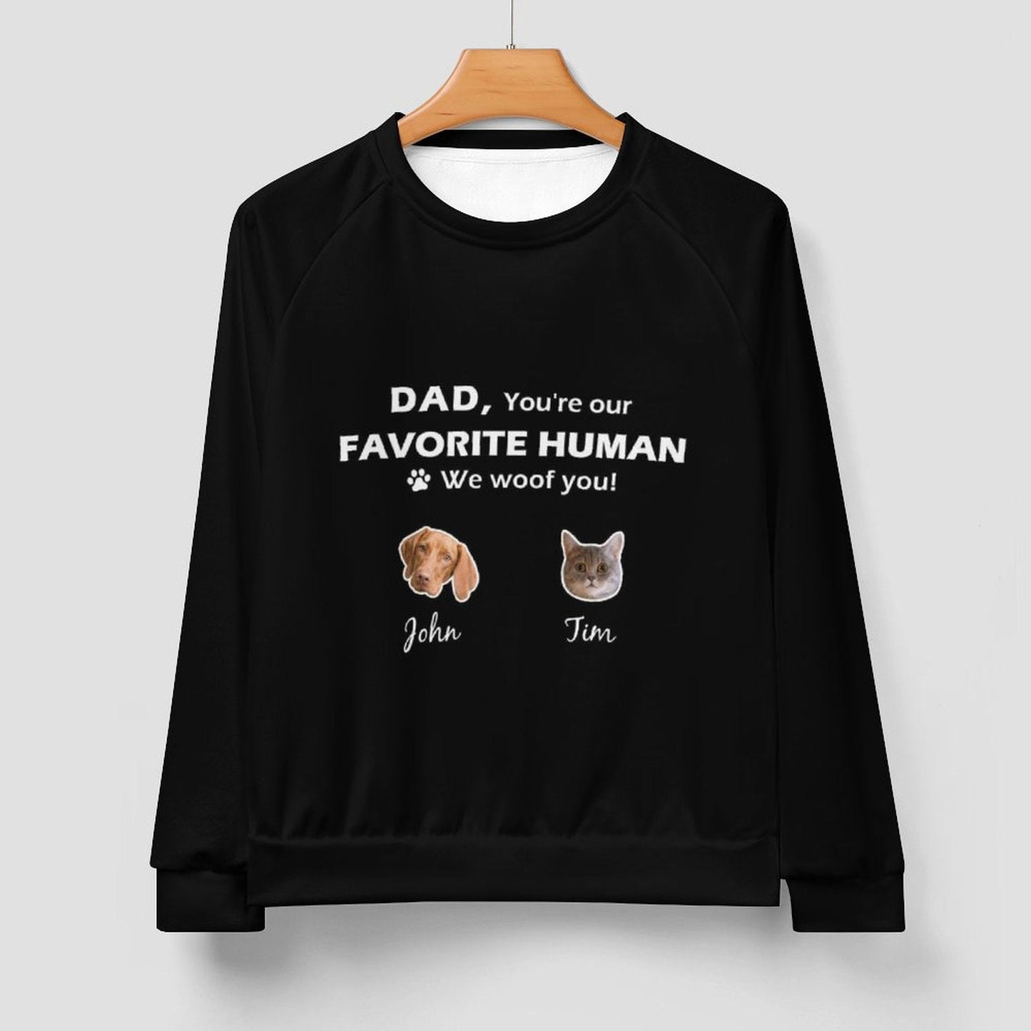 WEPRINTMEMen's SweatshirtCustom Pet We Woof You Men's Sweatshirt