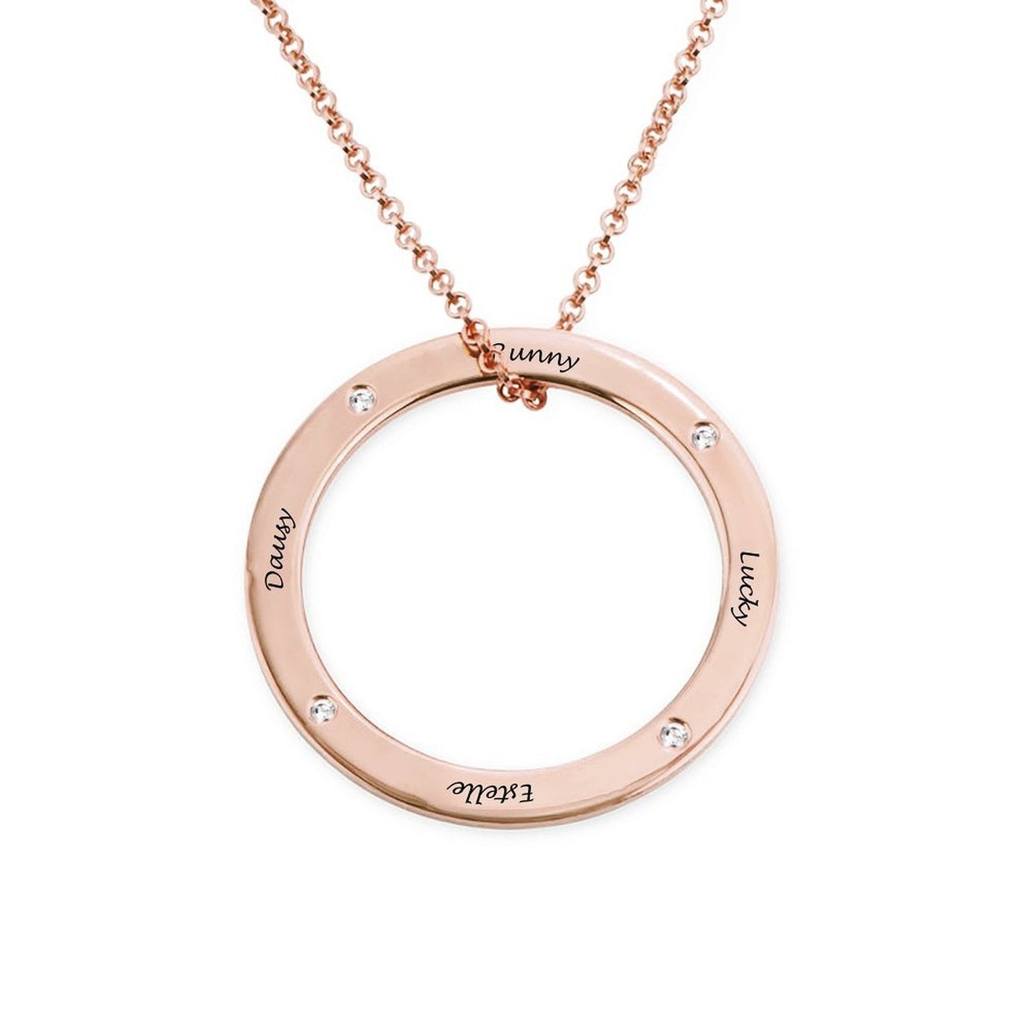 WEPRINTMENecklaceCustom Four Text Round Necklace