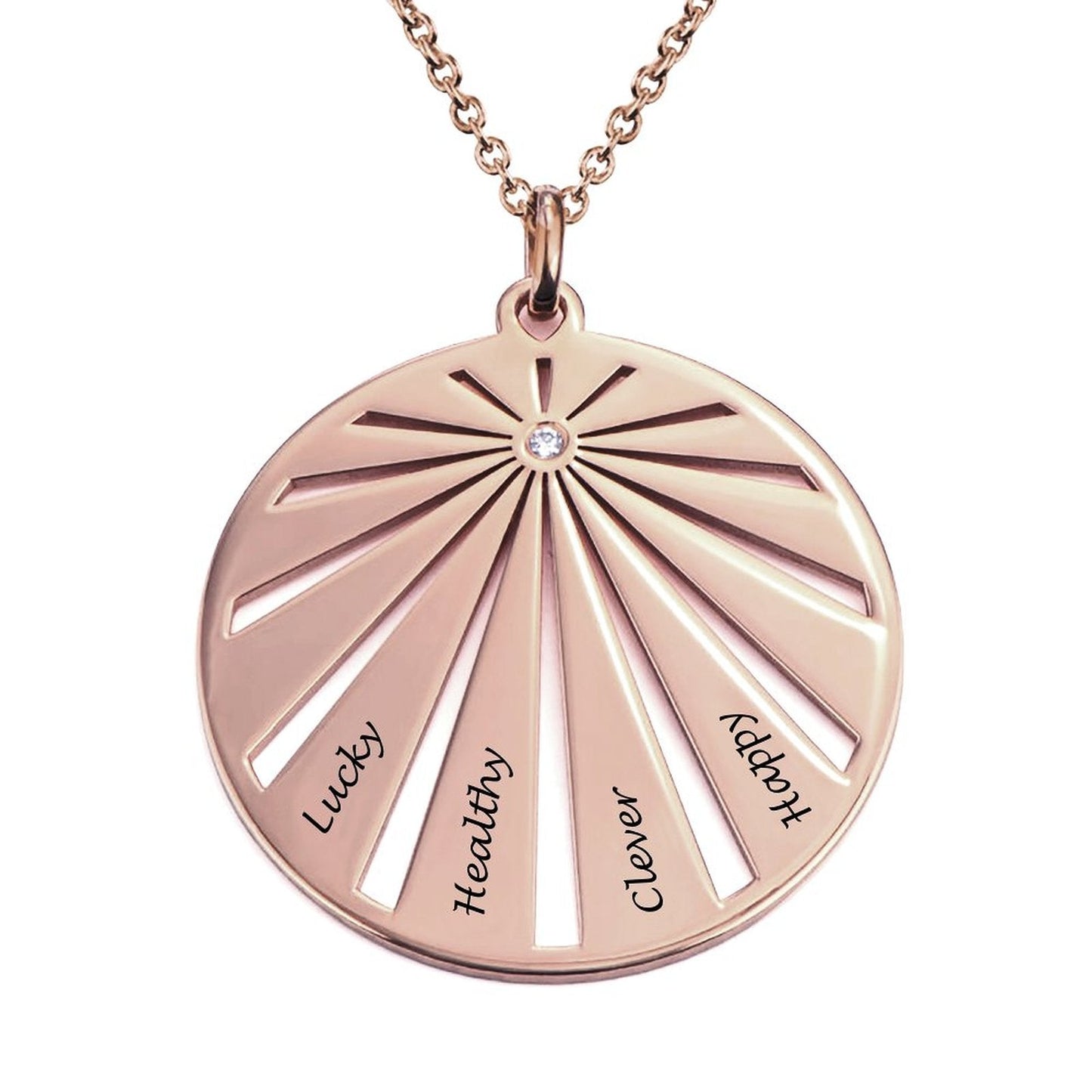 WEPRINTMENecklaceCustom Four Texts Round Necklace