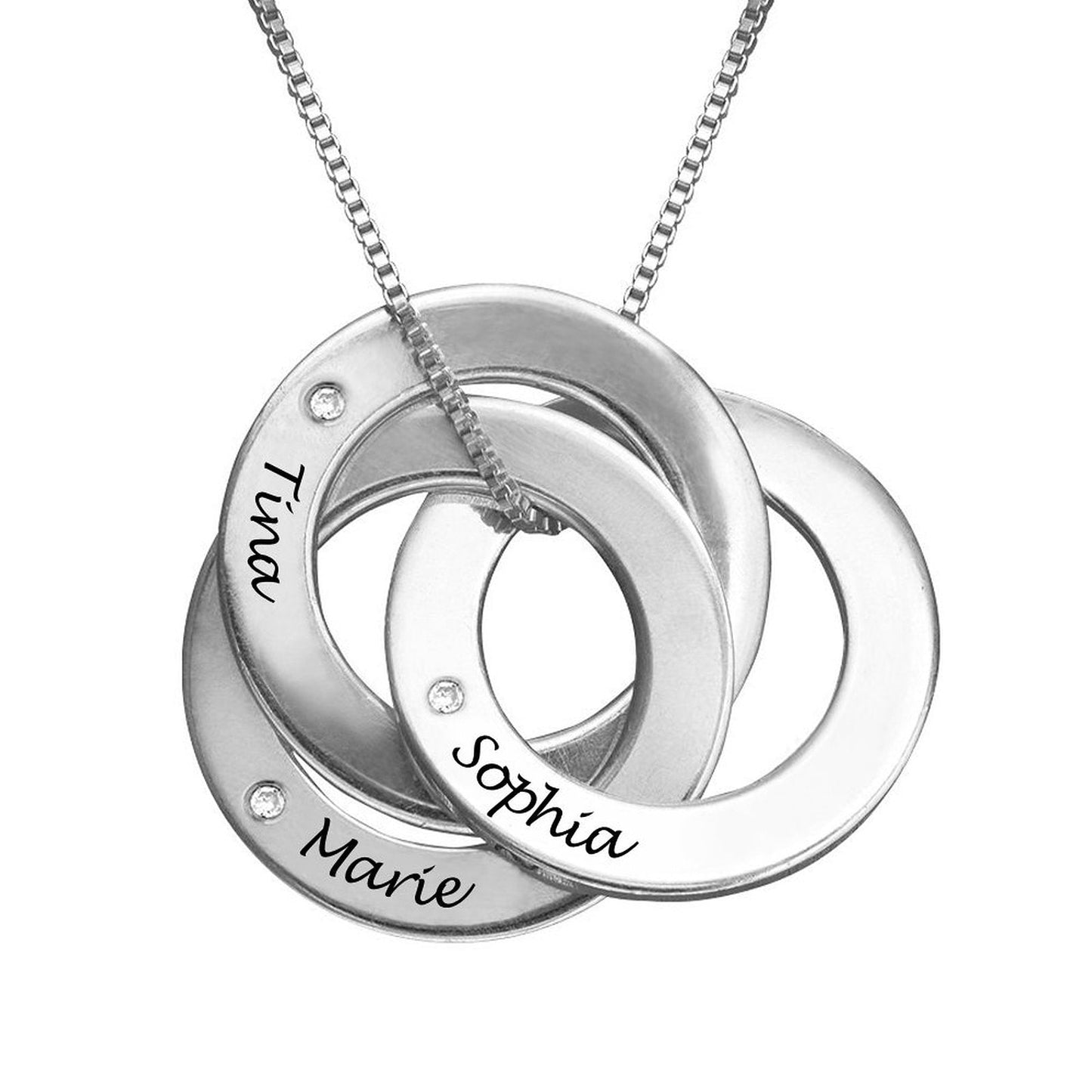 WEPRINTMENecklaceCustom Name Multi Piece Ring Necklace