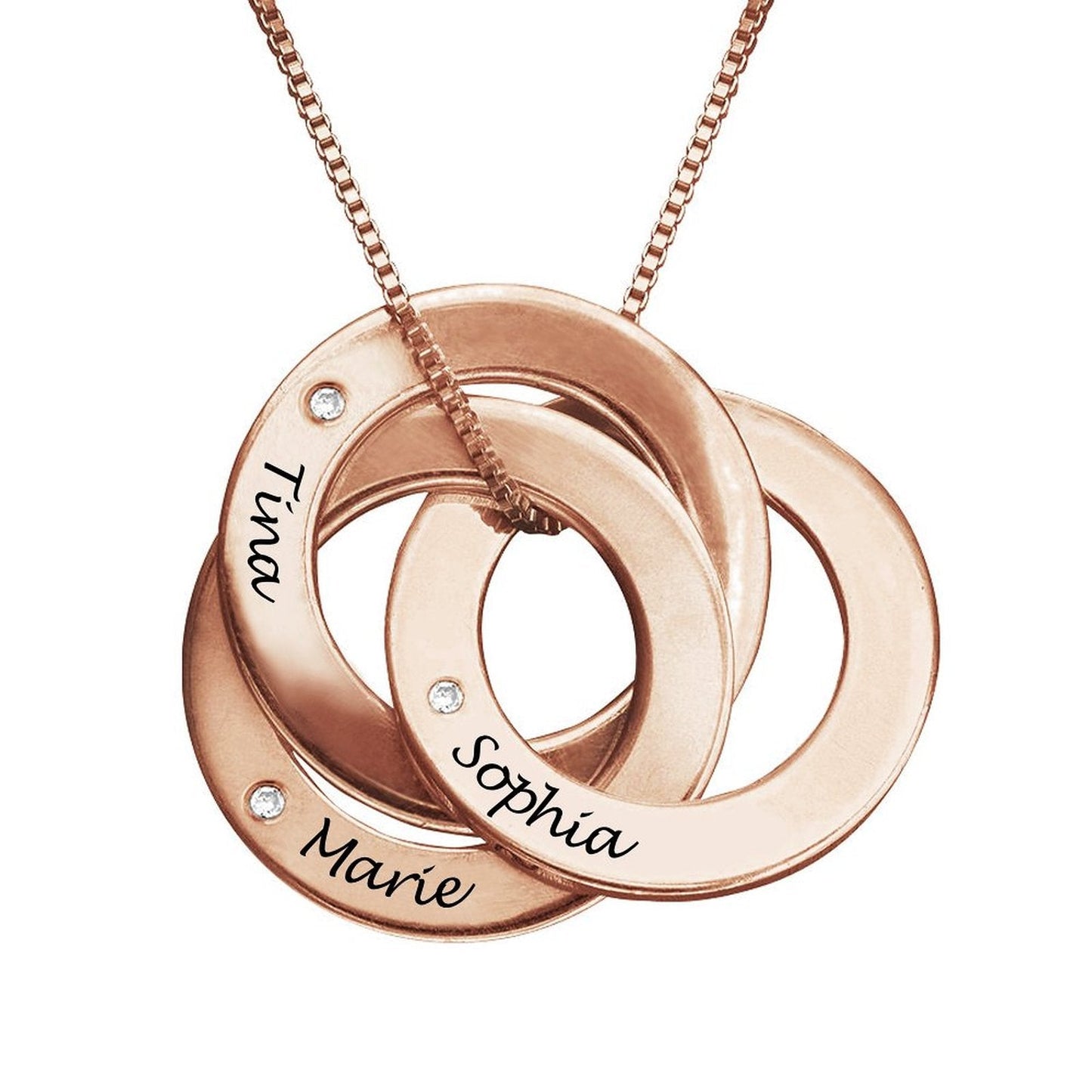 WEPRINTMENecklaceCustom Name Multi Piece Ring Necklace