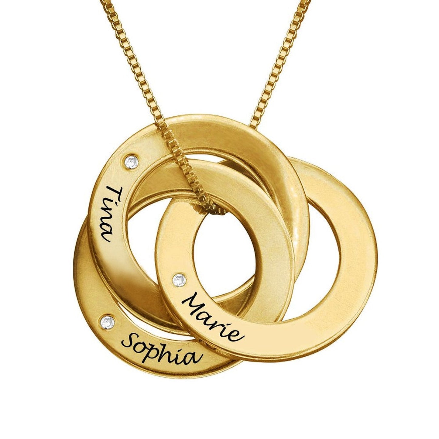 WEPRINTMENecklaceCustom Name Multi Piece Ring Necklace