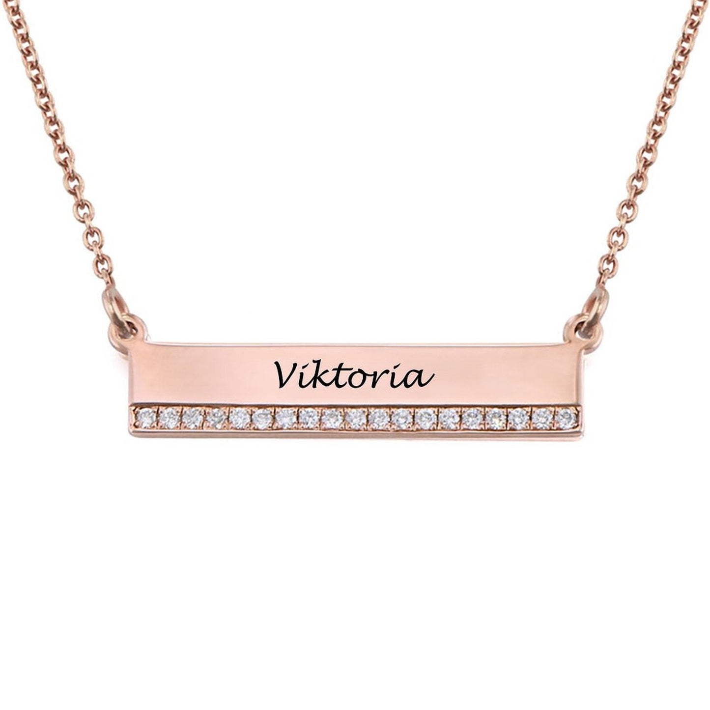 WEPRINTMENecklaceCustom Text Diamond Necklace