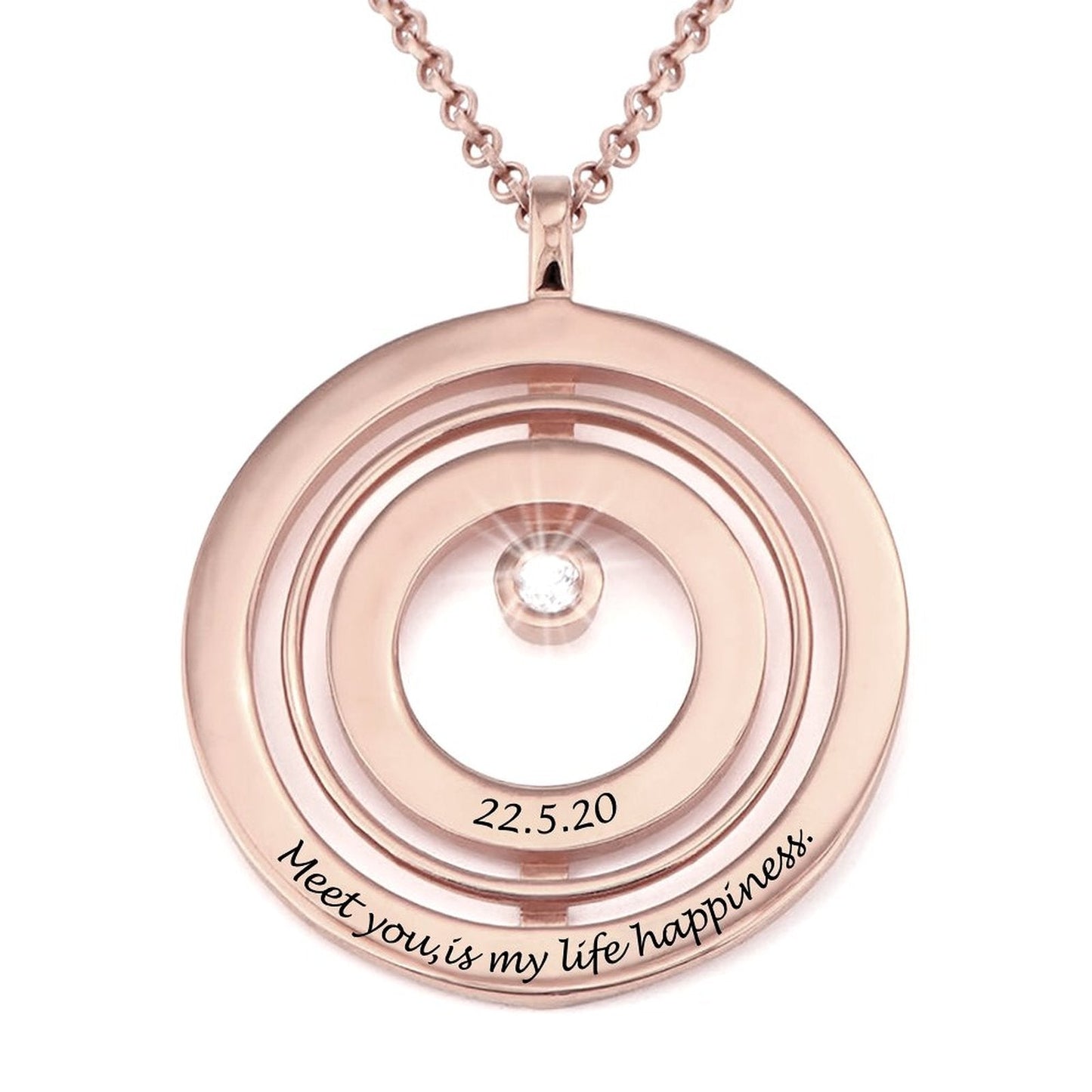WEPRINTMENecklaceCustom Text Diamond Ring Necklace