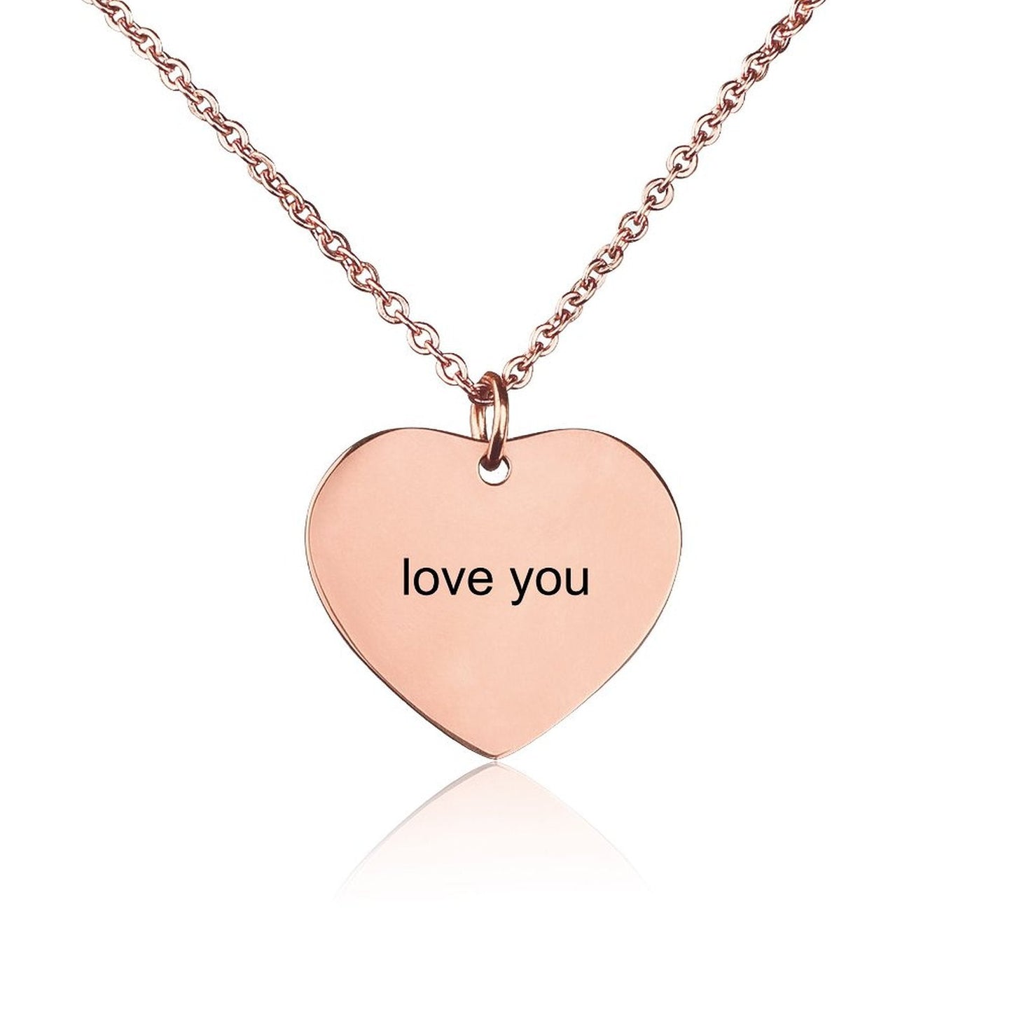 WEPRINTMENecklaceCustom Text Heart - shaped Necklace
