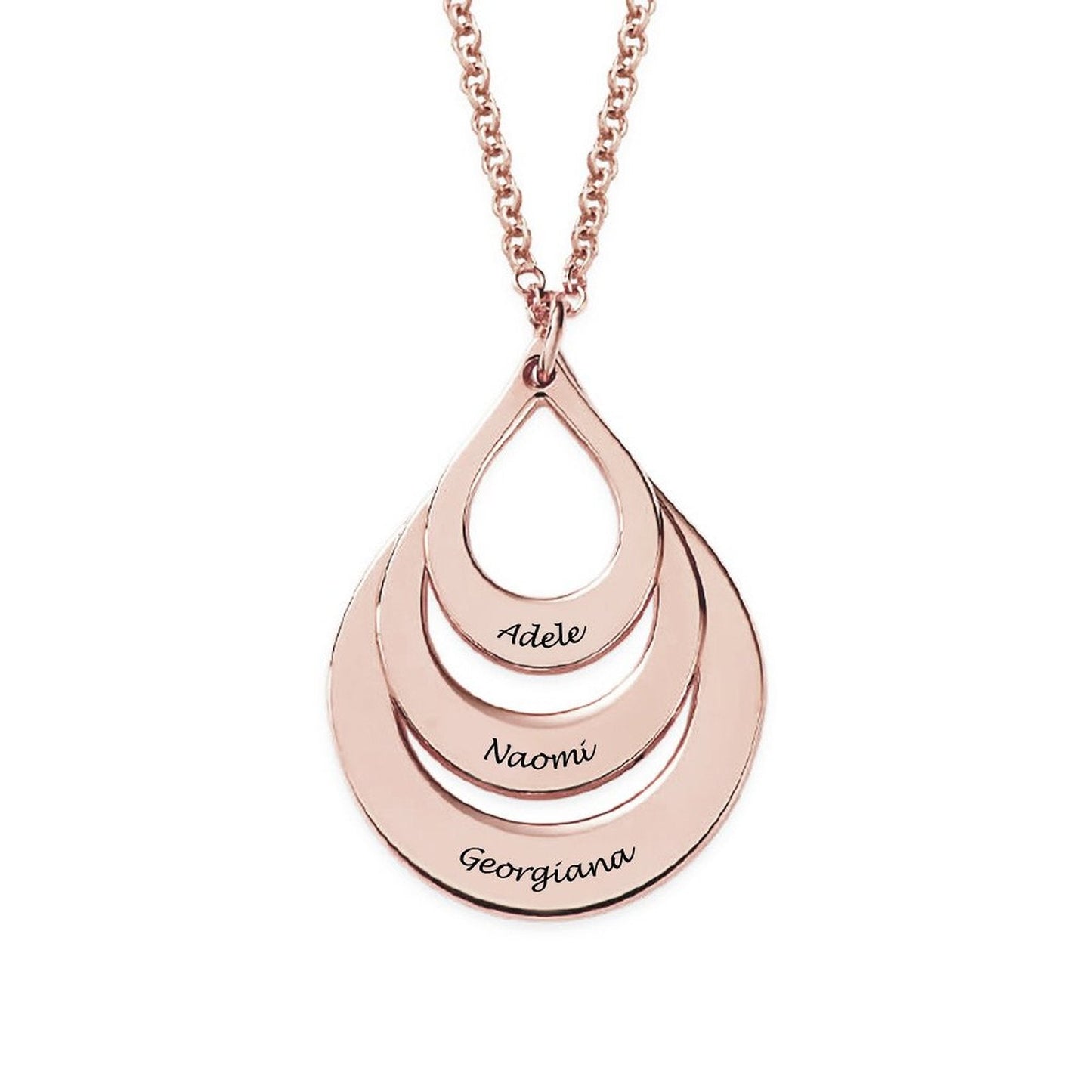 WEPRINTMENecklaceCustom Text Three Drops Necklace