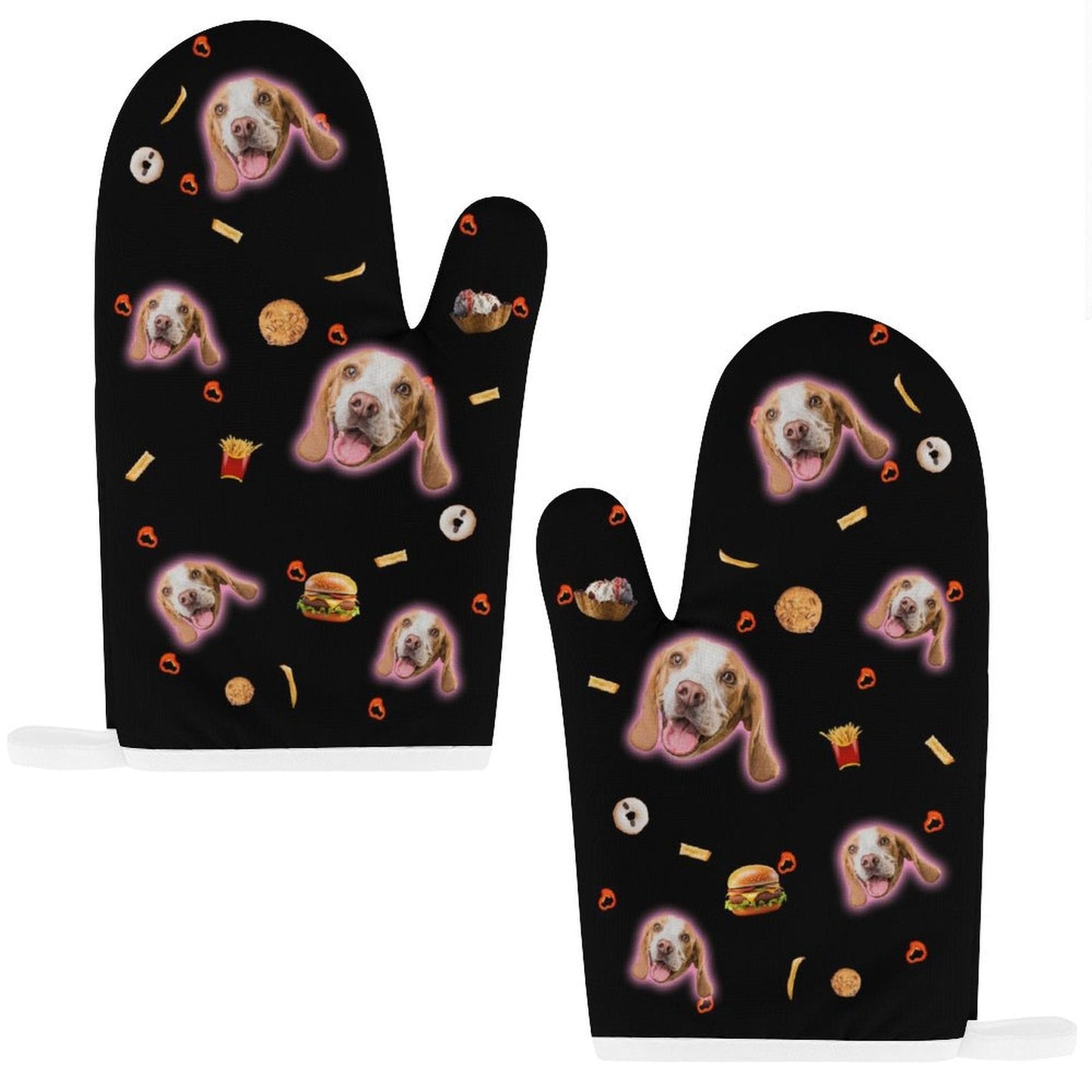 WEPRINTMEOven Mitts SetCustom Pet Face Tasty Oven Mitts and Pot Holders Sets