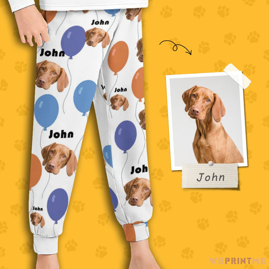 WEPRINTMEPajama PantsCustom Pet Kids Pants Balloon Face Pajama Pants