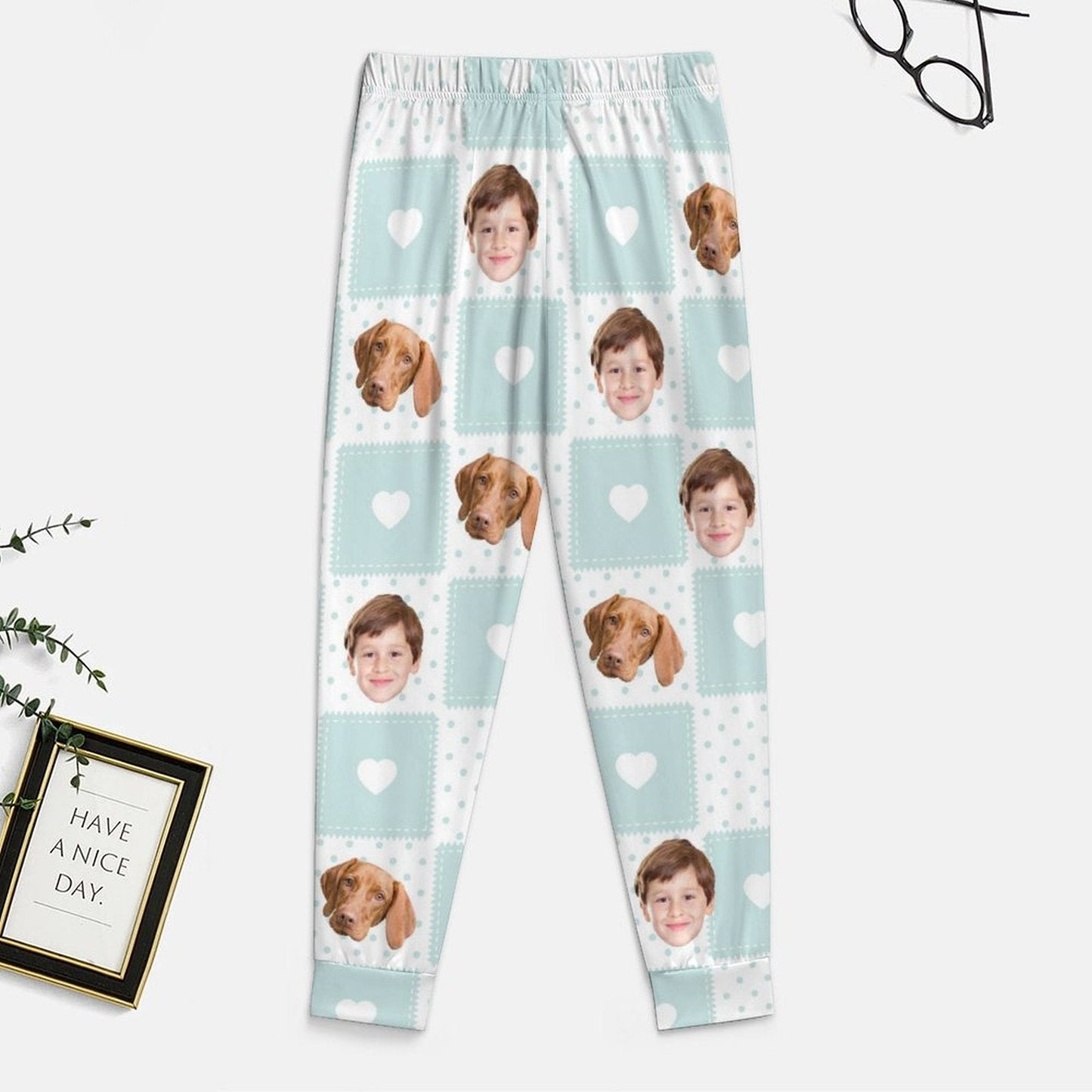WEPRINTMEPajama PantsCustom Pet Kids Pants Heart Block Pajama Pants