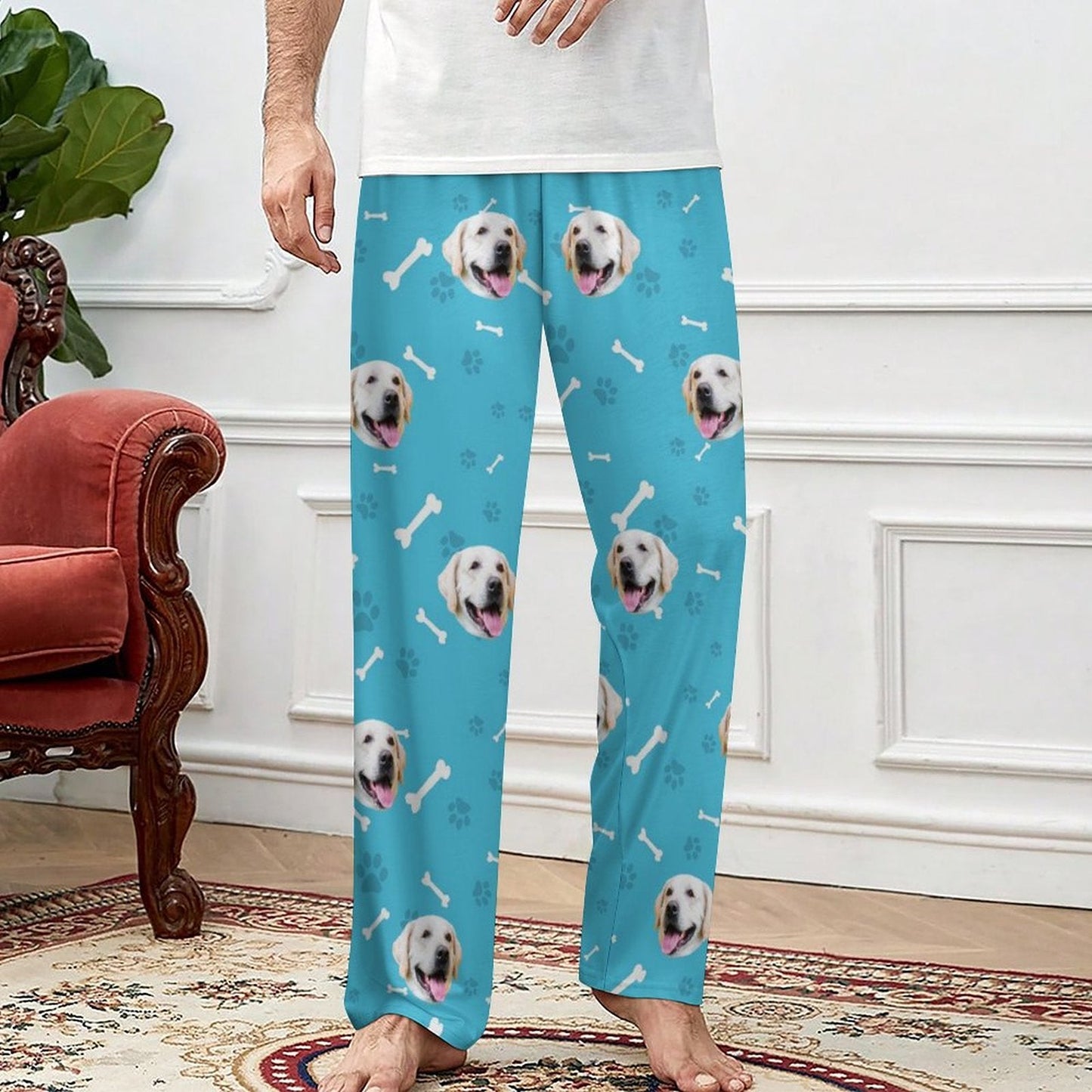WEPRINTMEPajama PantsPersonalized Pet Pants Face Dogs or Cats Unisex Pajama Pants