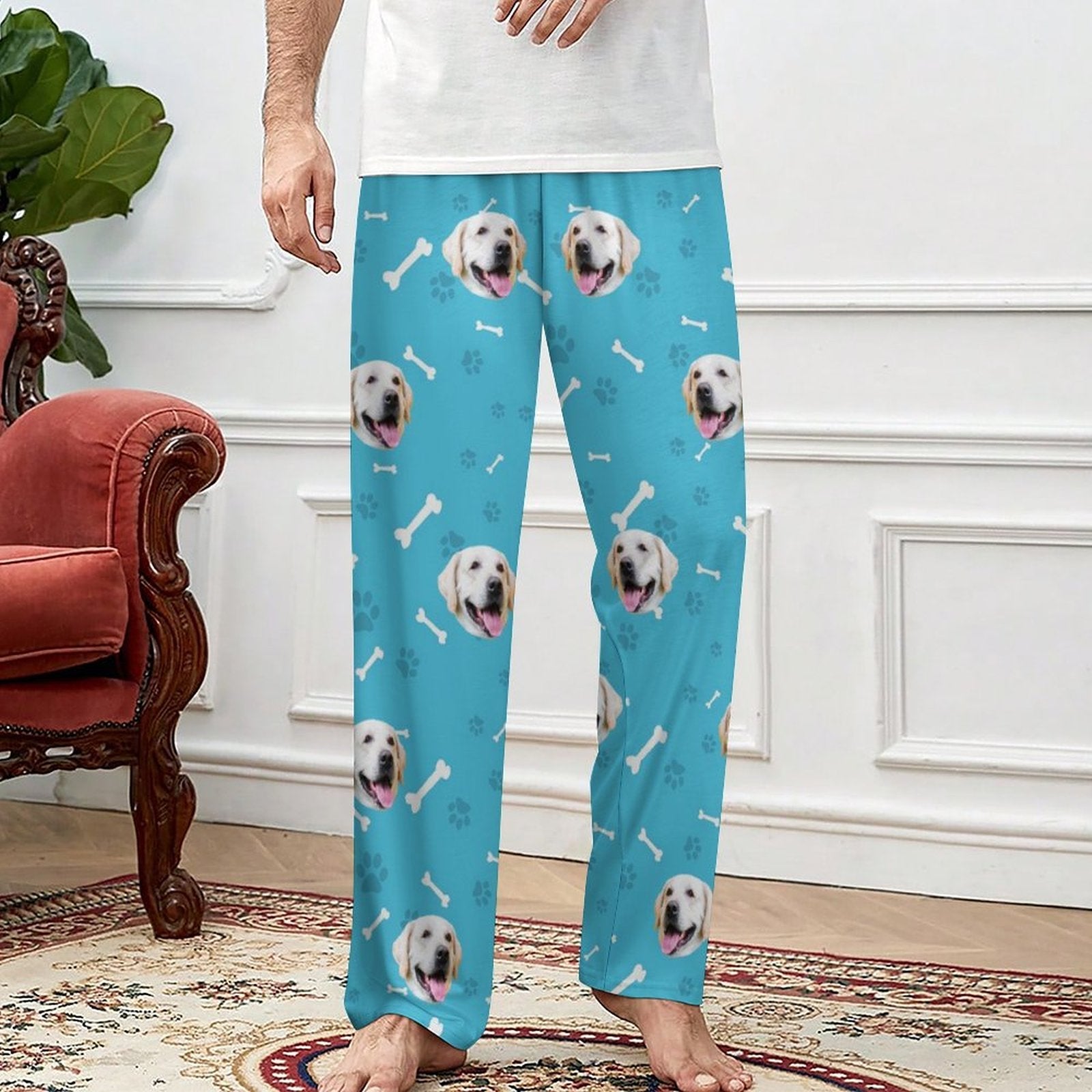 WEPRINTMEPajama PantsPersonalized Pet Pants Face Dogs or Cats Unisex Pajama Pants