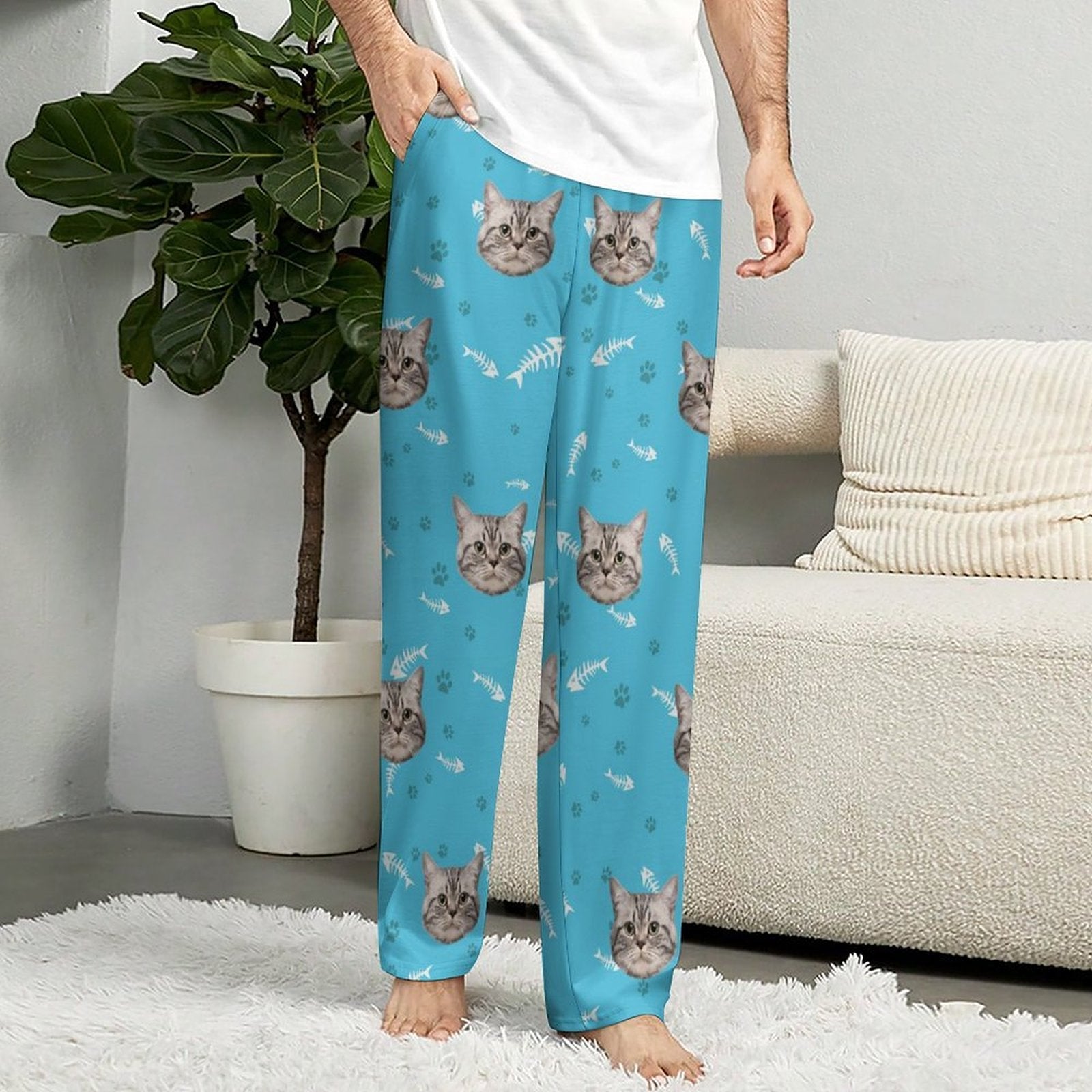 WEPRINTMEPajama PantsPersonalized Pet Pants Face Dogs or Cats Unisex Pajama Pants