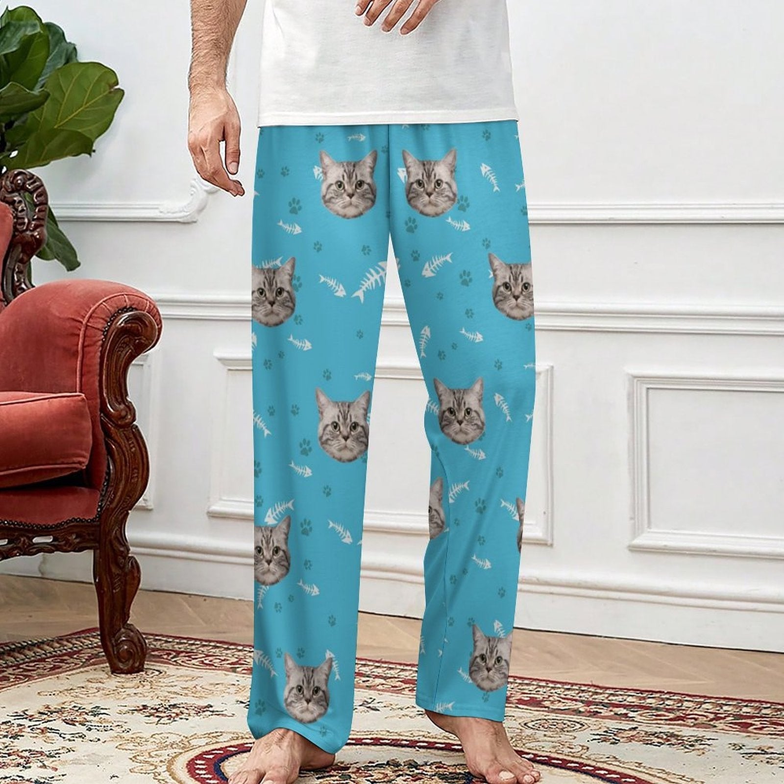 WEPRINTMEPajama PantsPersonalized Pet Pants Face Dogs or Cats Unisex Pajama Pants