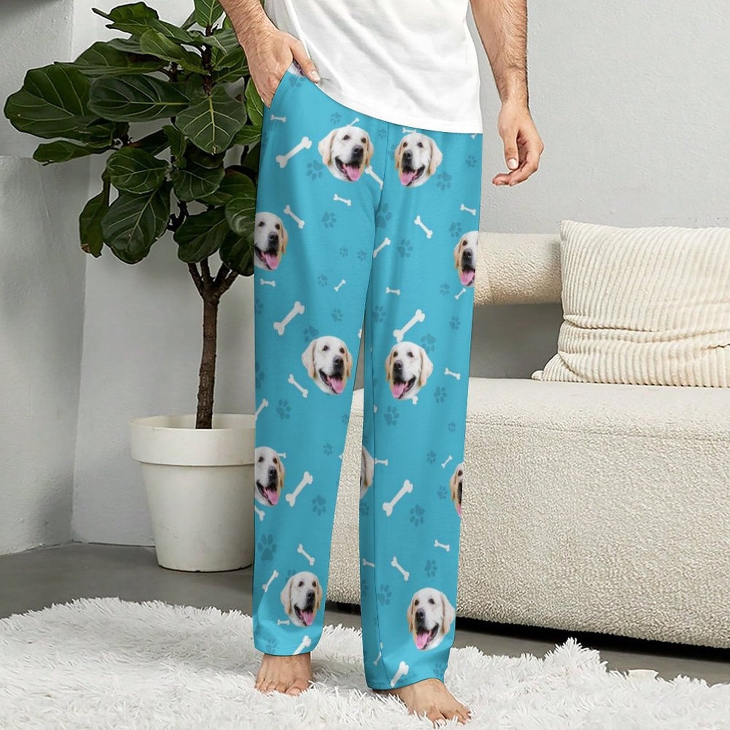 WEPRINTMEPajama PantsPersonalized Pet Pants Face Dogs or Cats Unisex Pajama Pants