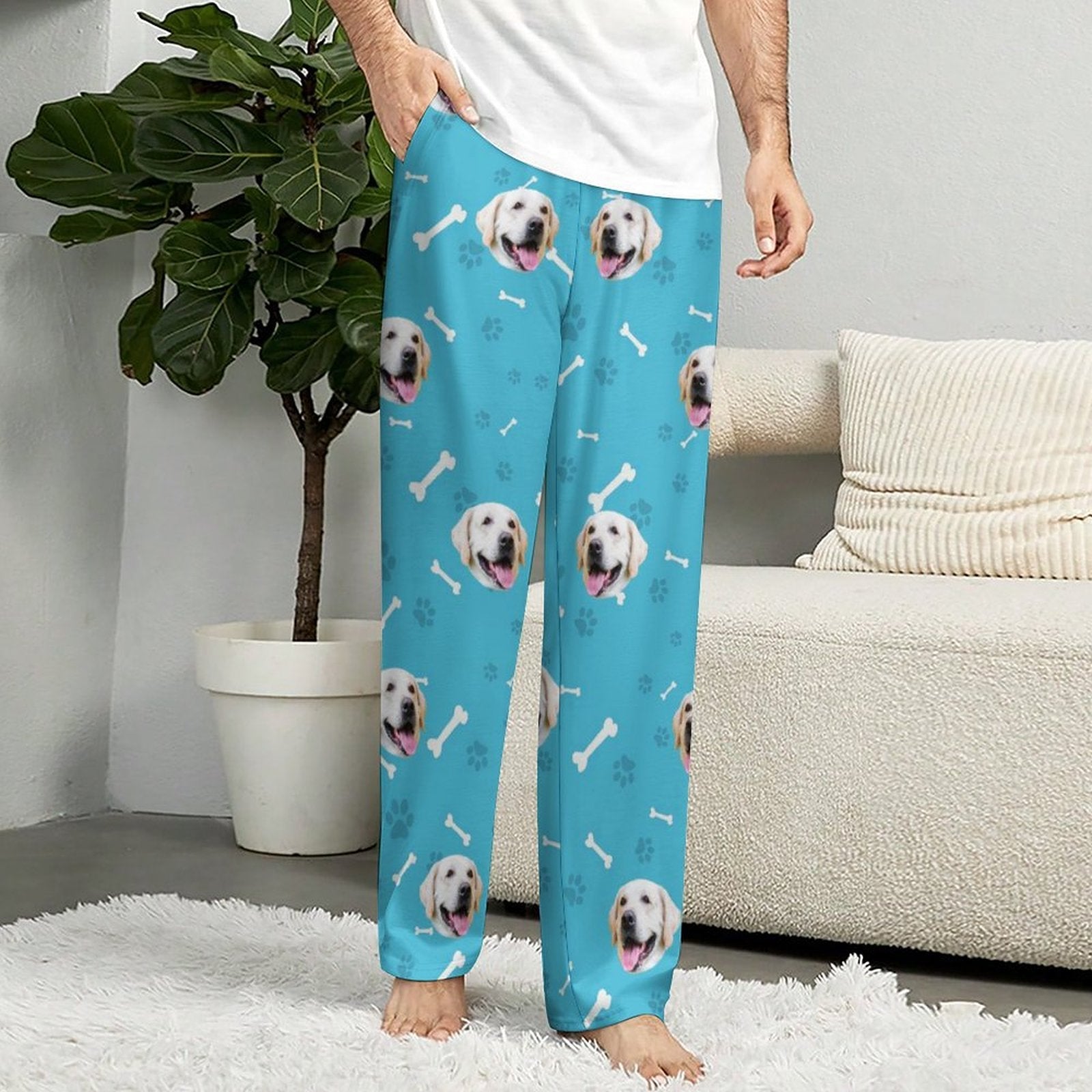 WEPRINTMEPajama PantsPersonalized Pet Pants Face Dogs or Cats Unisex Pajama Pants